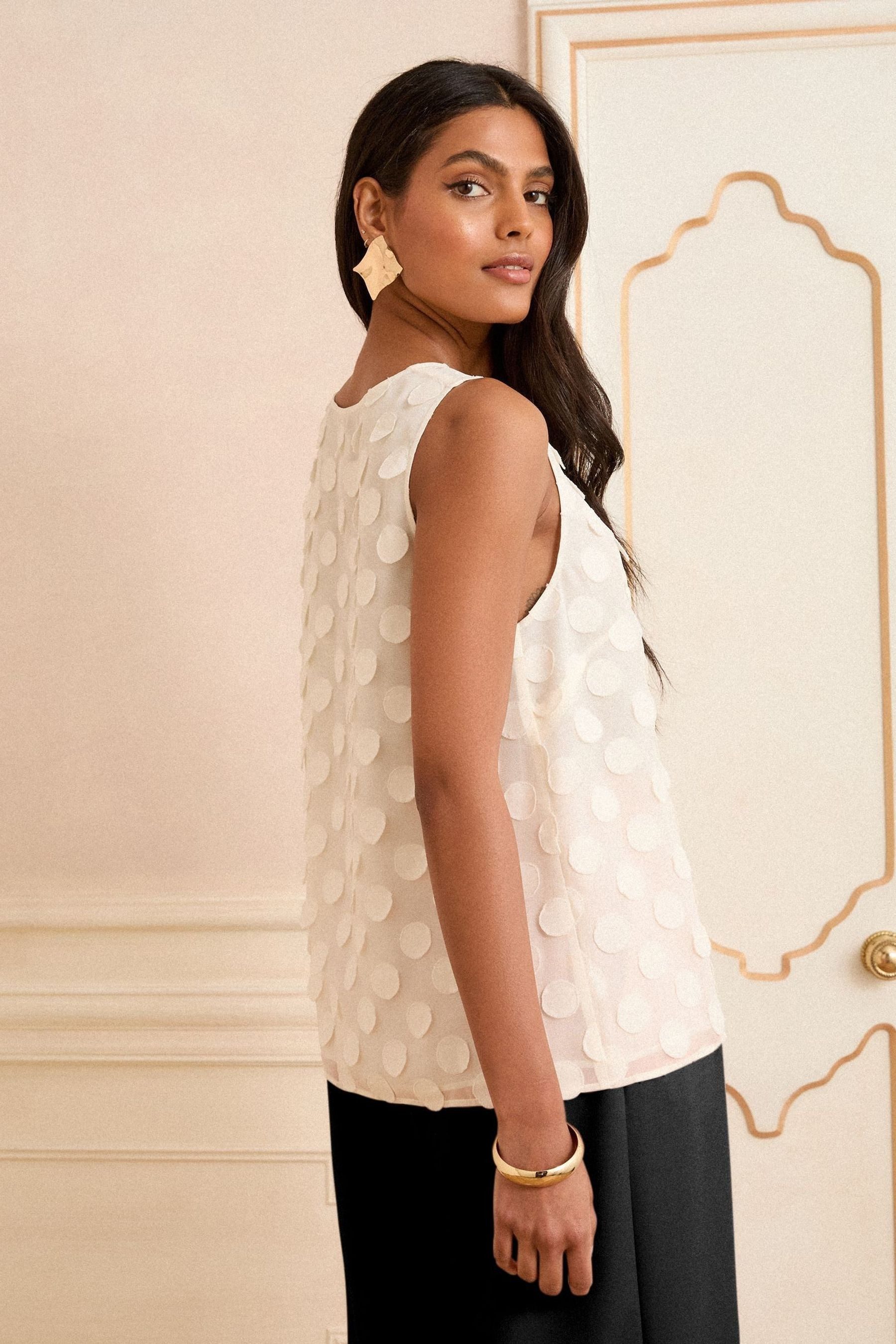 Love & Roses Blusentop Love & Roses Trägertop mit 3D-Pünktchen, Regular (1-tlg)