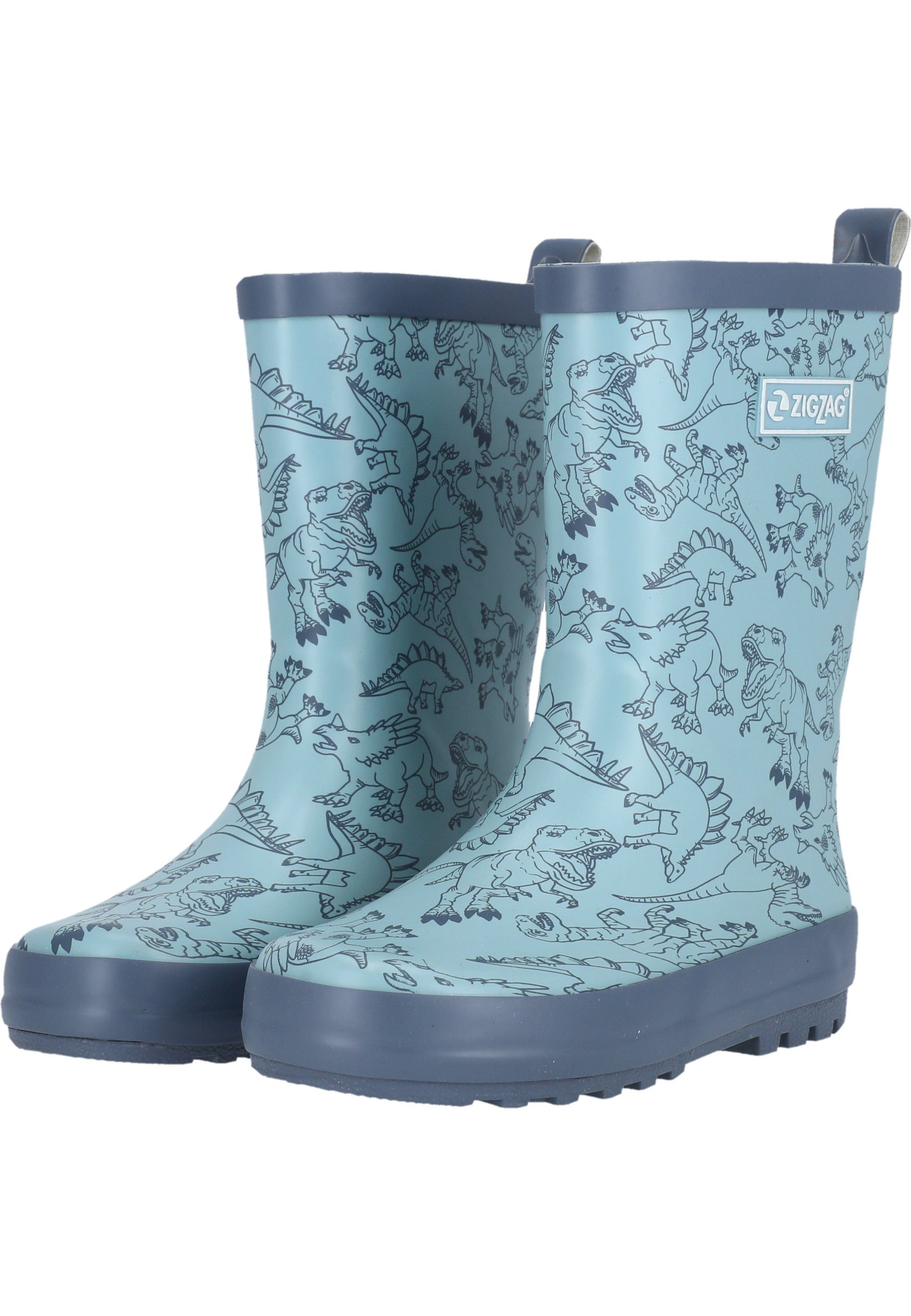 wasserdichter Eigenschaft Gummistiefel mit hellblau Gemus ZIGZAG