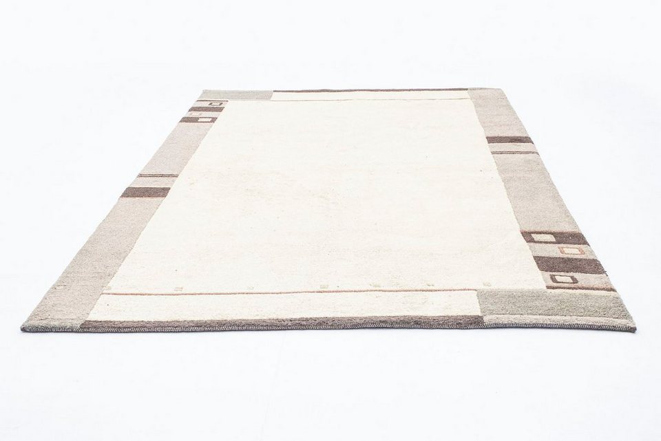 Wollteppich Nepal Teppich handgeknüpft beige, morgenland, rechteckig, Höhe:  15 mm, handgeknüpft, Hochwertig und aufwändig gefertigt