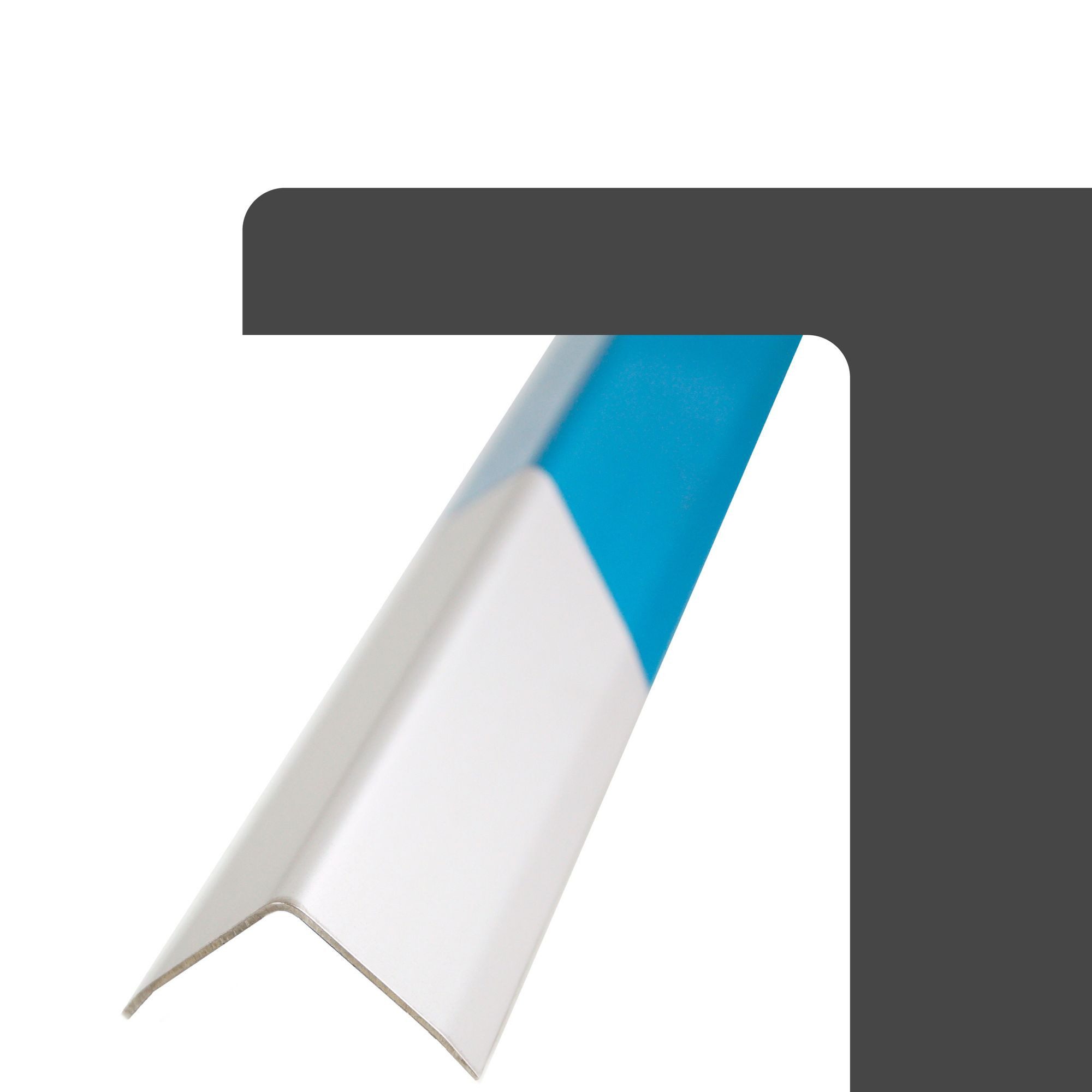 ProfileXXL Profil Winkelprofil Kantenschutzprofil (6 Stück, 32 x 32 mm, 2 m, silber, 6-St), Eckleiste aus Edelstahl, widerstandsfähig, korrosionsbeständig