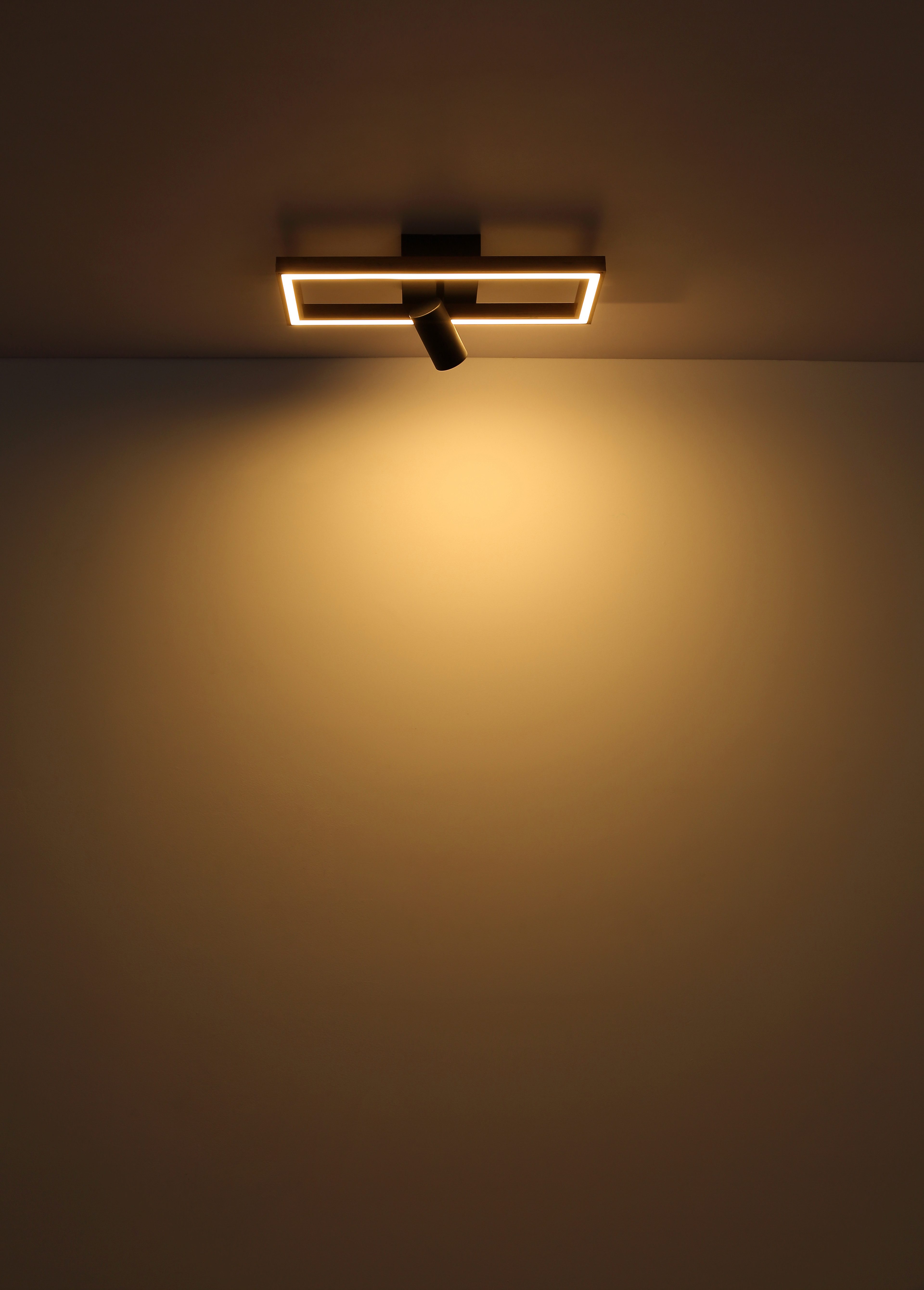 GLOBO LIGHTING LED Deckenleuchte MANDERA, LED fest integriert, Warmweiß, Deckenlampe/Wohnzimmer/Schlafzimmer/modern/Holz
