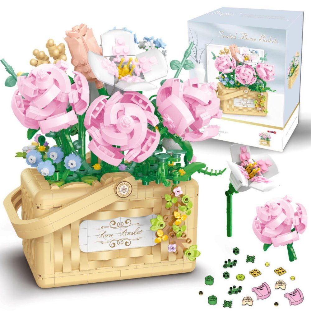 Dekoobjekt Balody Mini Blocks – Blumenkorb-Bauspielzeug (1 St)