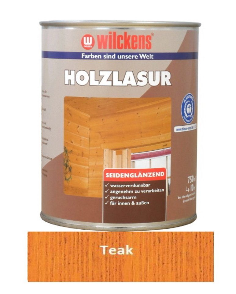 Wilckens Farben Lasur 750 ml Holzlasur Teak seidenglänzend