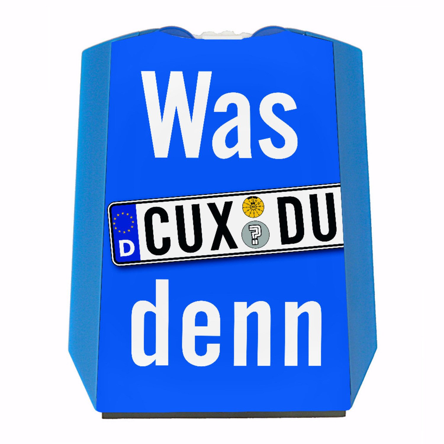 Parkscheibe Was CUX DU denn? Parkscheibe mit Kennzeichenmotiv und 2