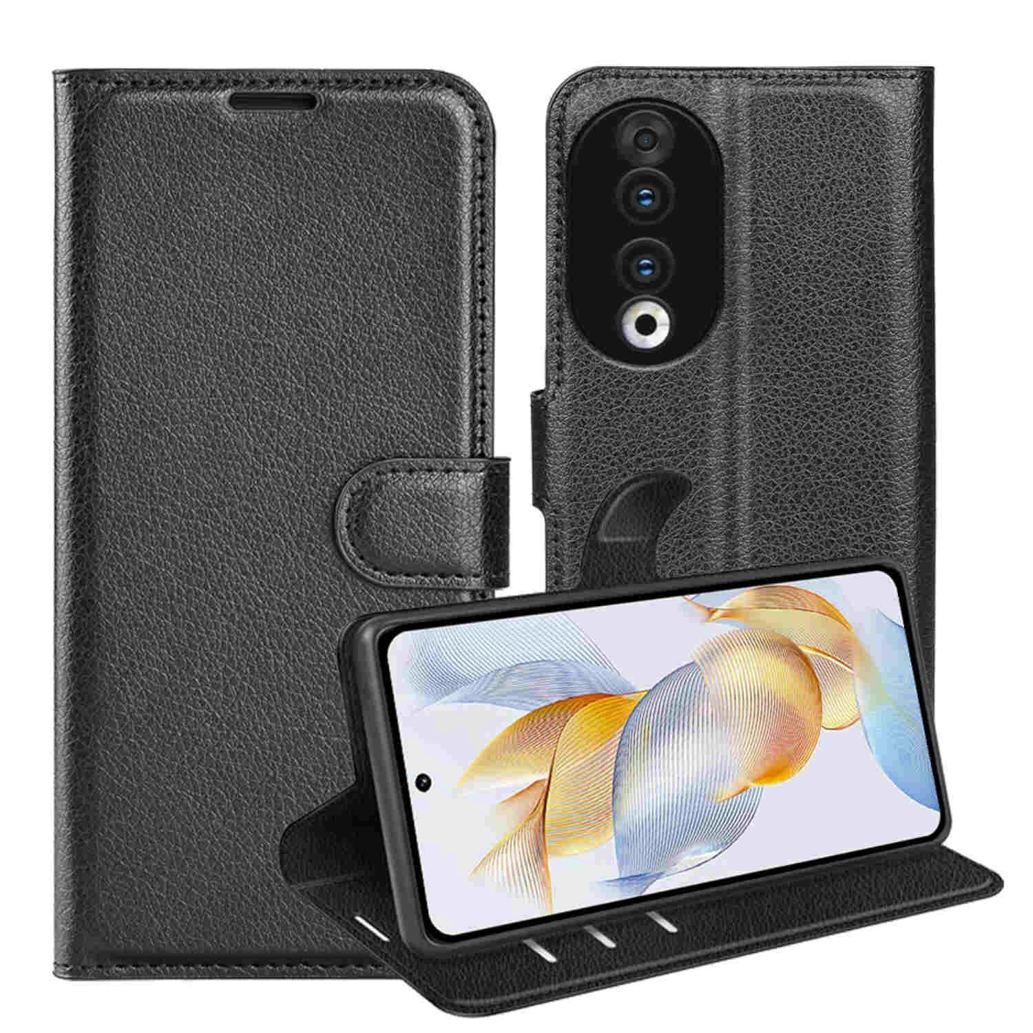 Wigento Handyhülle Für Honor 90 5G Handy Tasche Wallet Hülle Case Cover Etuis