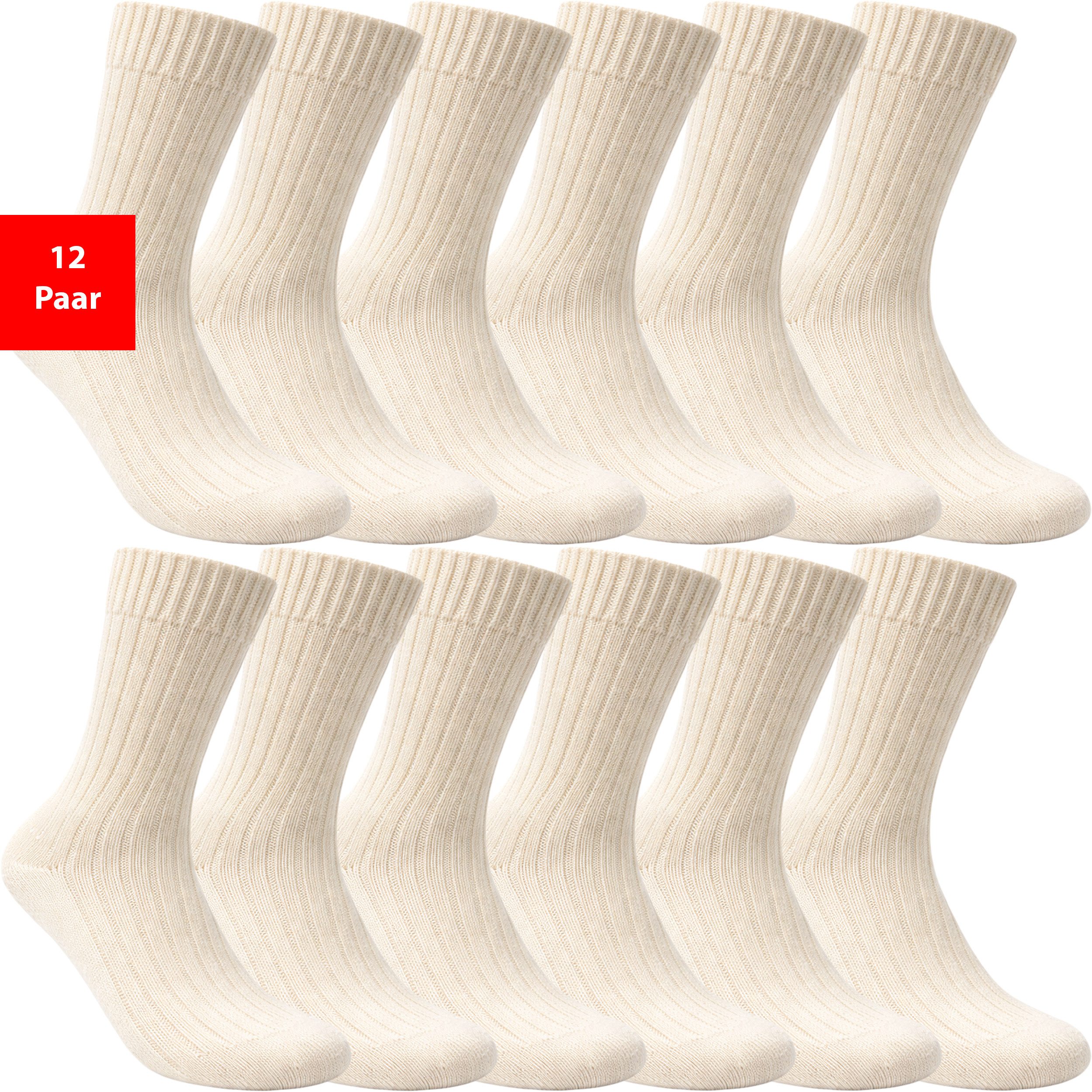 Fashionschmiede Komfortsocken 4–12 Paar Classic Rib Baumwollsocken 100% Baumwolle (Set, 12-Paar, 12er-Pack) 100% Baumwolle · Rippstrick · atmungsaktiv · Komfortbund