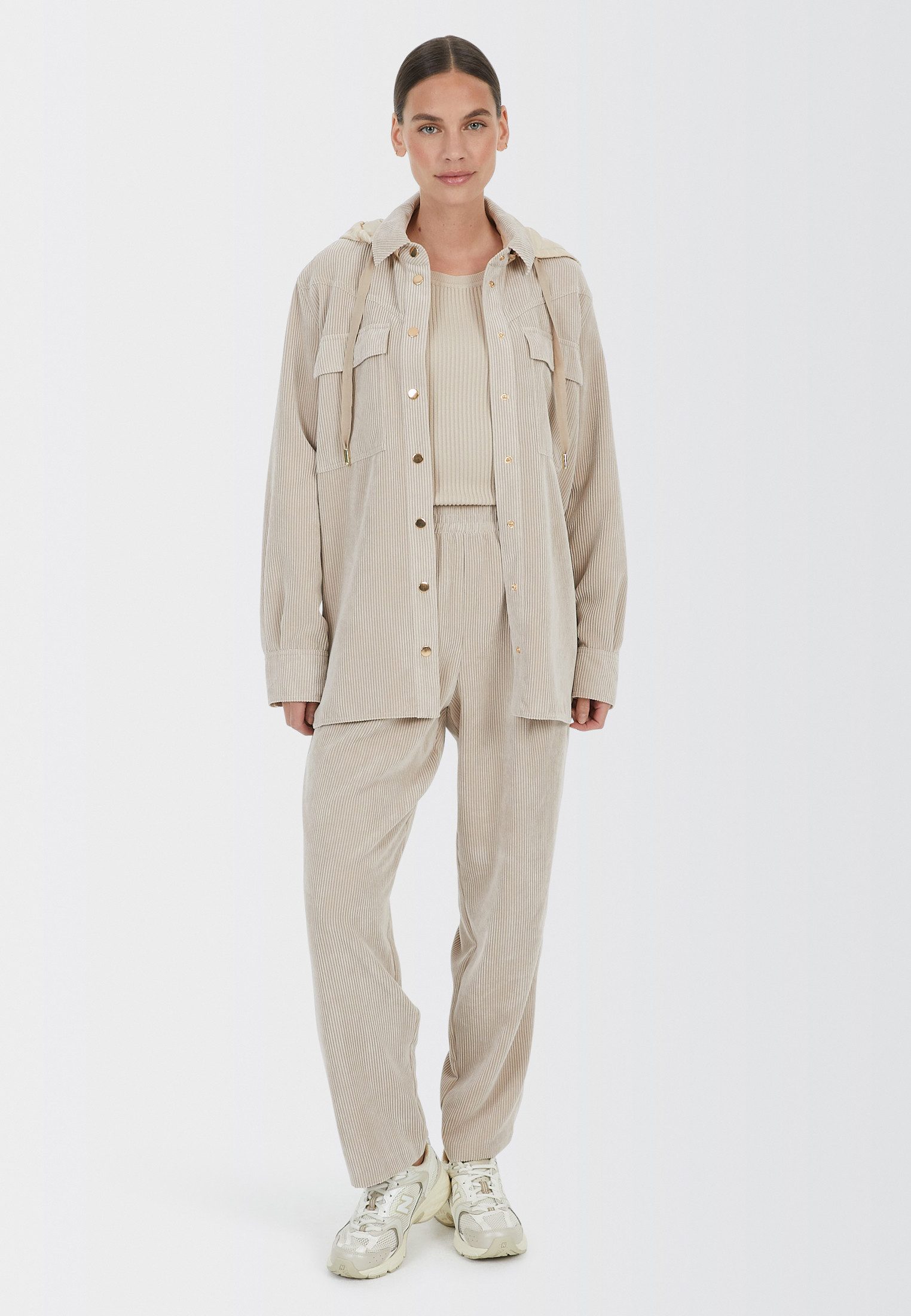 MARC AUREL Hemdjacke aus leichtem Cord günstig online kaufen