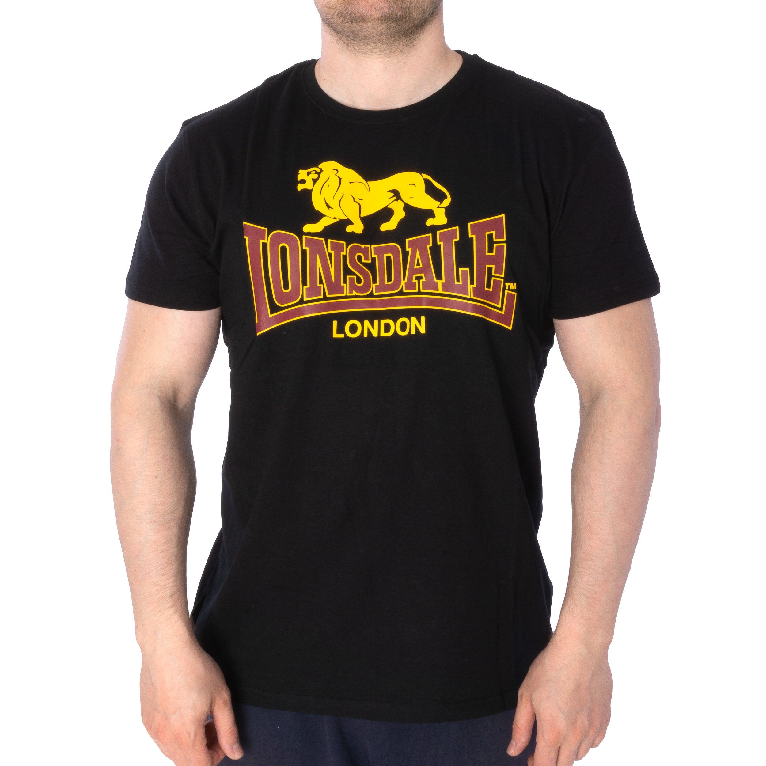 Lonsdale T-Shirt T-Shirt schwarz Lonsdale (1-tlg) Taverham