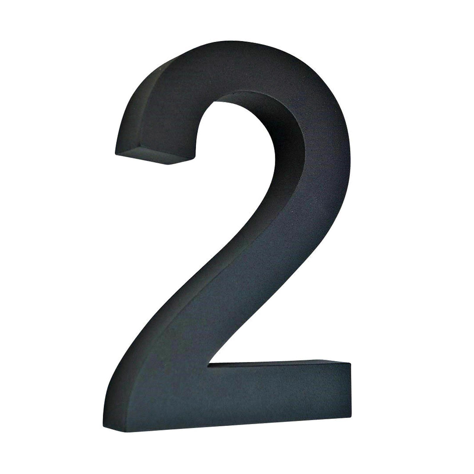 VOSSBACH Hausnummer Edelstahl Hausnummernschild Türnummer Schwarz, 3D Effek günstig online kaufen