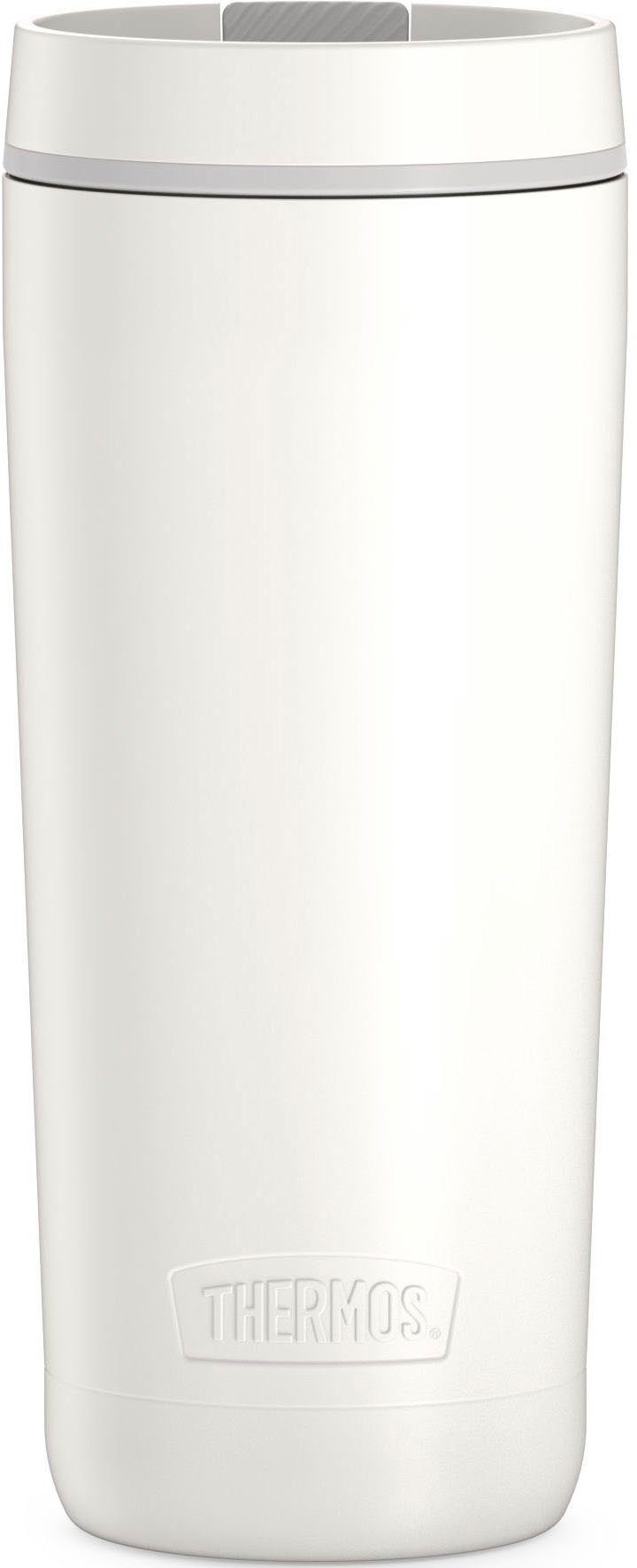 Thermobehälter FOOD doppelwandiger JAR, GUARDIAN mat Silikon, Edelstahl, snow (1-tlg), Edelstahl THERMOS white