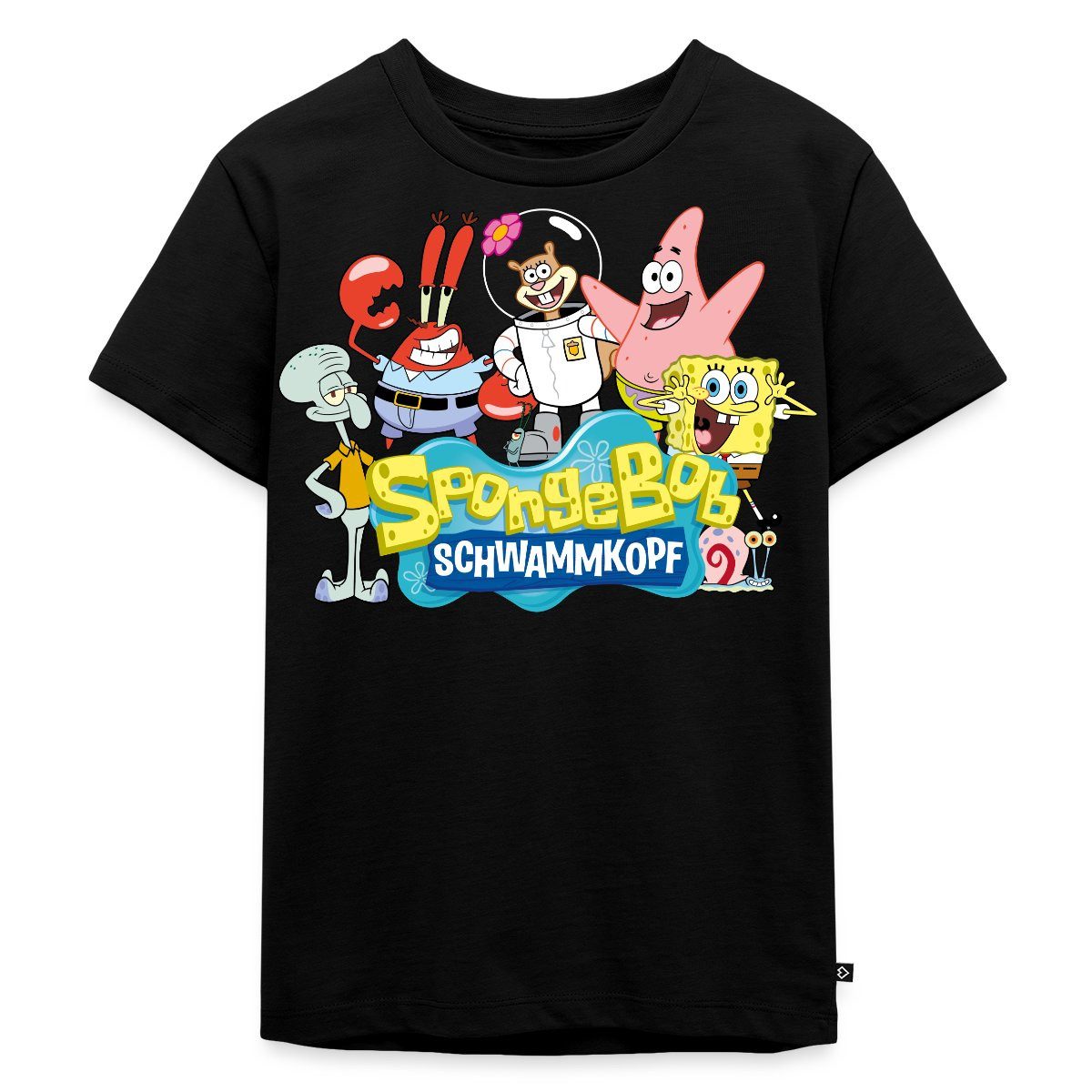 T-Shirt SpongeBob Schwammkopf Logo Patrick Thaddäus Krabs Kinder Premium T-Shi