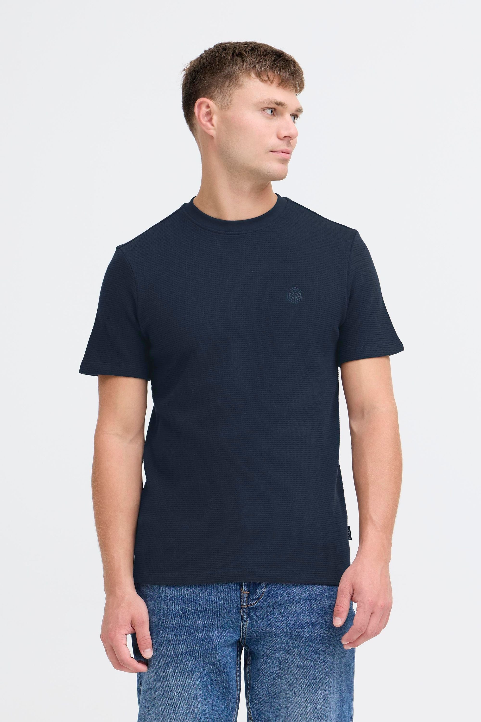 Blend Rundhalsshirt BHFort Basic T-Shirt mit Rundhalsausschnitt
