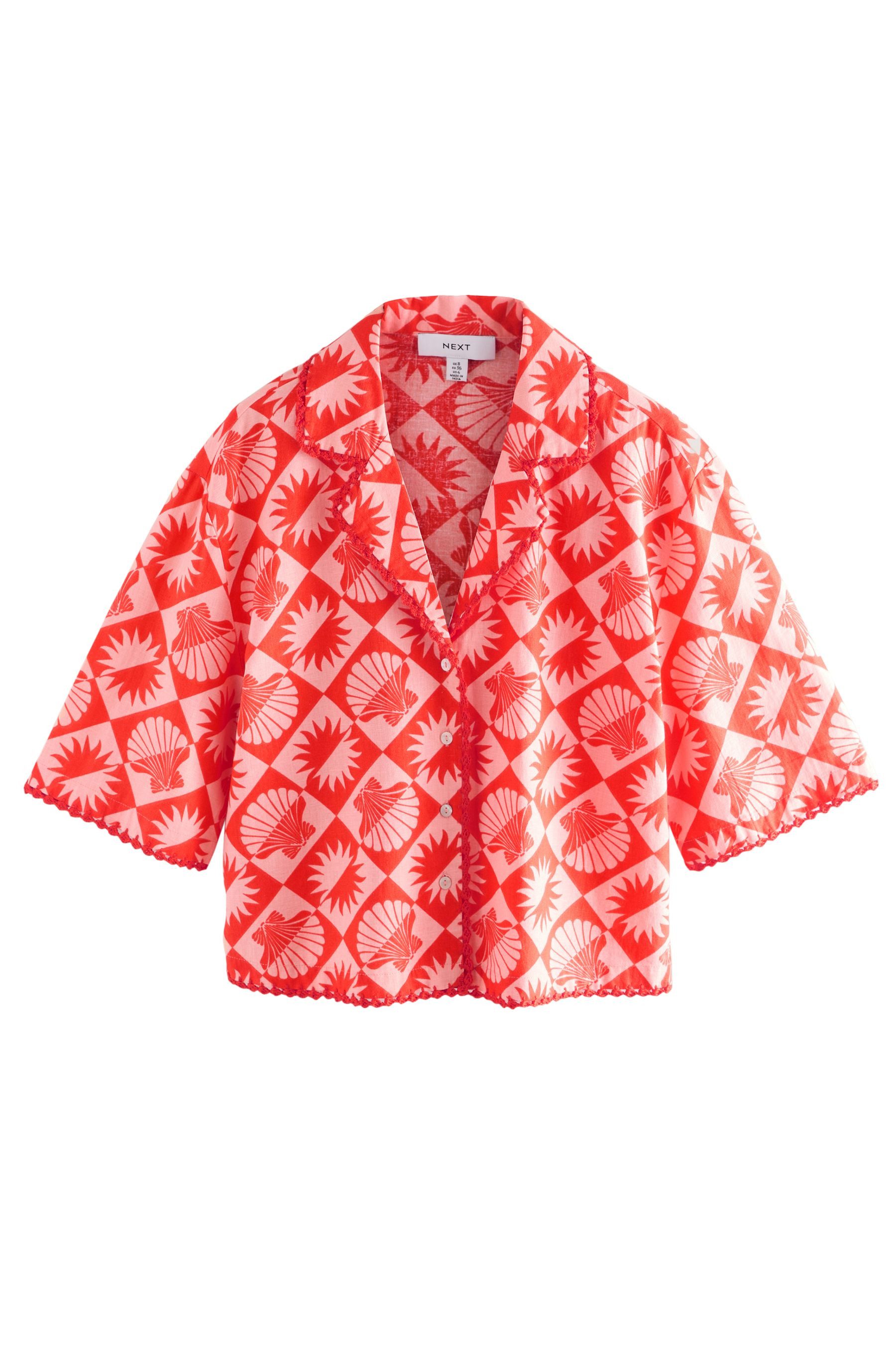 Next Kurzarmbluse Sommershirt mit Leinenanteil (1-tlg) günstig online kaufen