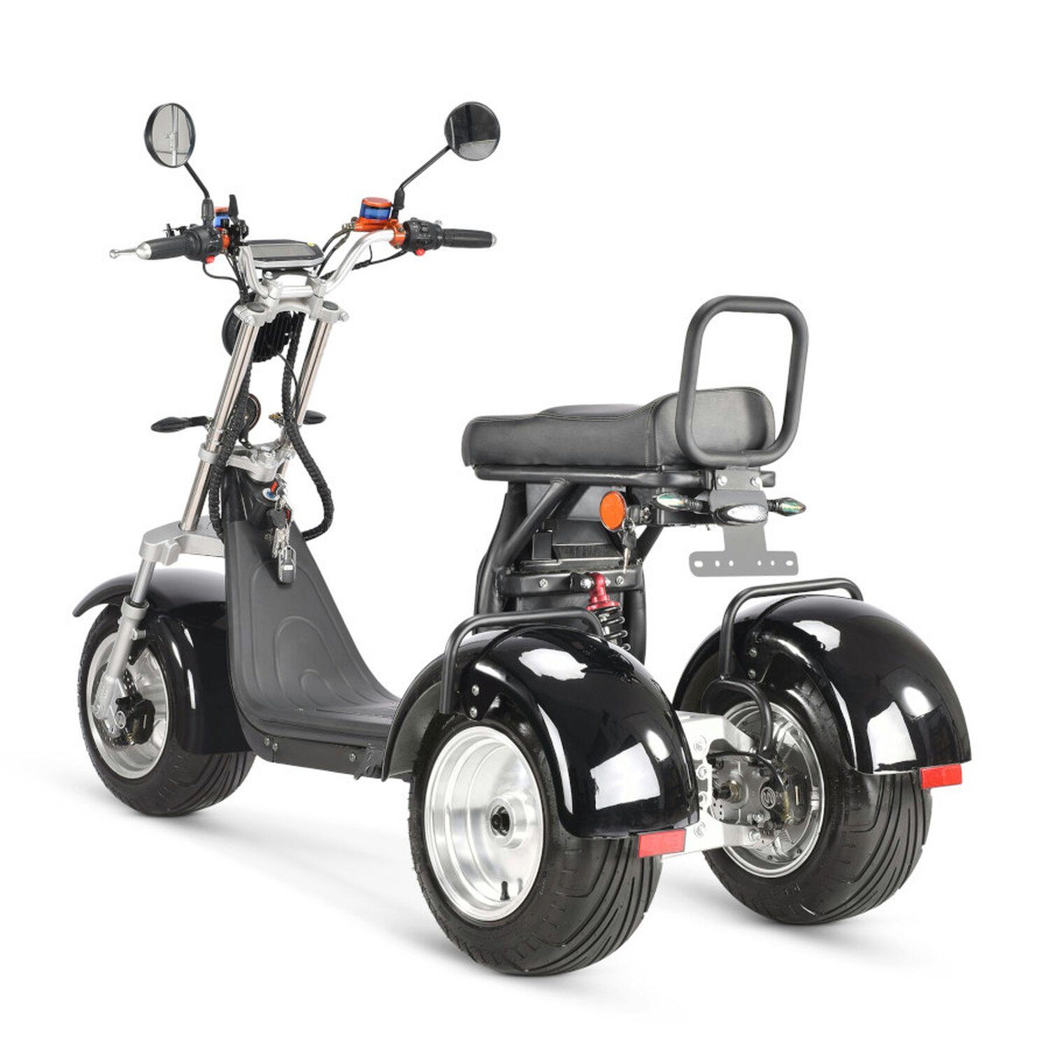 elektro Scheibenbremsen ab - Bike Trike - schwarz Elektroroller 1 35 Roller Jahren km/h, TPFLiving Coco Fat 14 60 Farbe: -Akku: Volt/20Ah, x E-Scooter mit