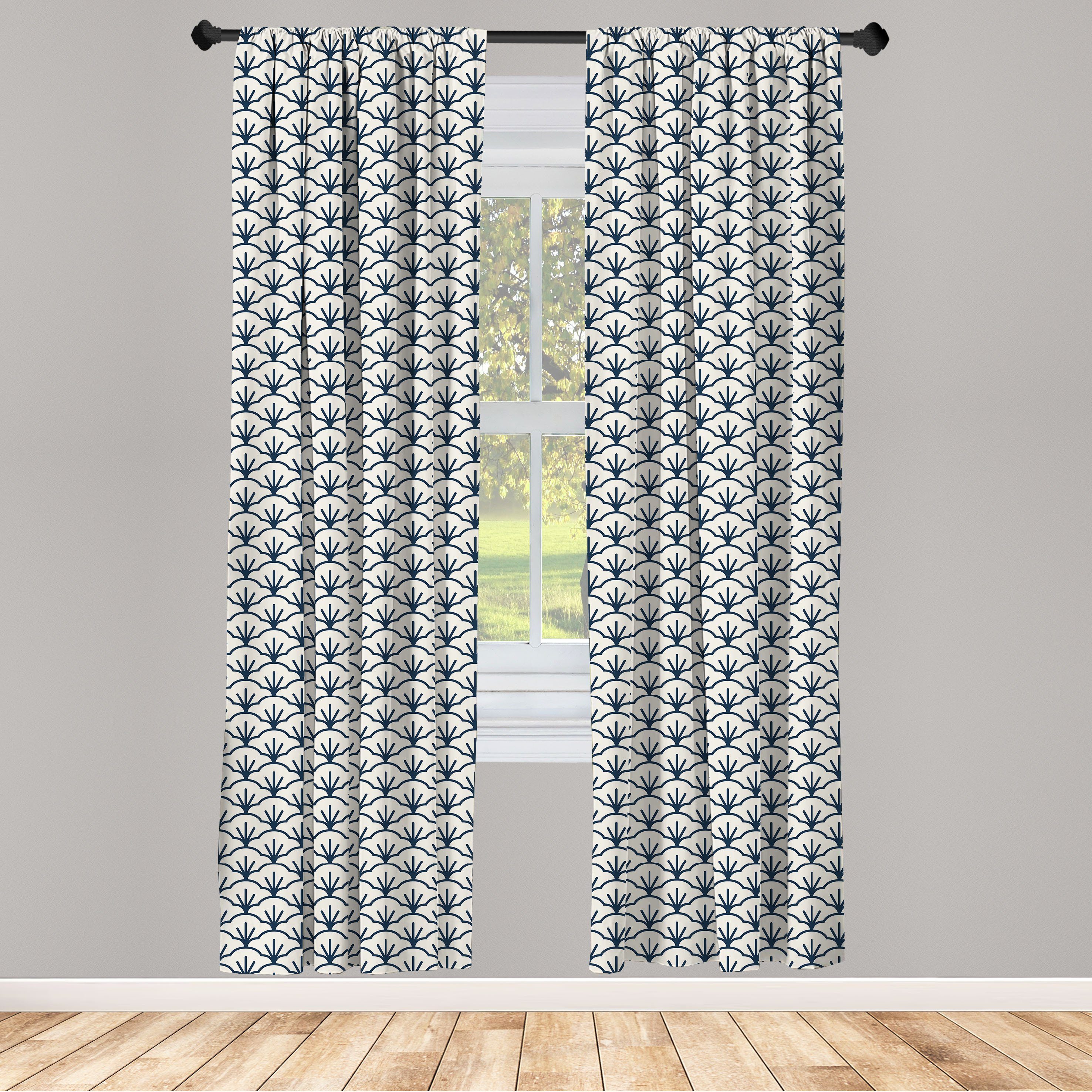 Deco Dekor, Wohnzimmer Microfaser, Schlafzimmer Eastern Cloud-Motiv Art Abakuhaus, für Gardine Vorhang
