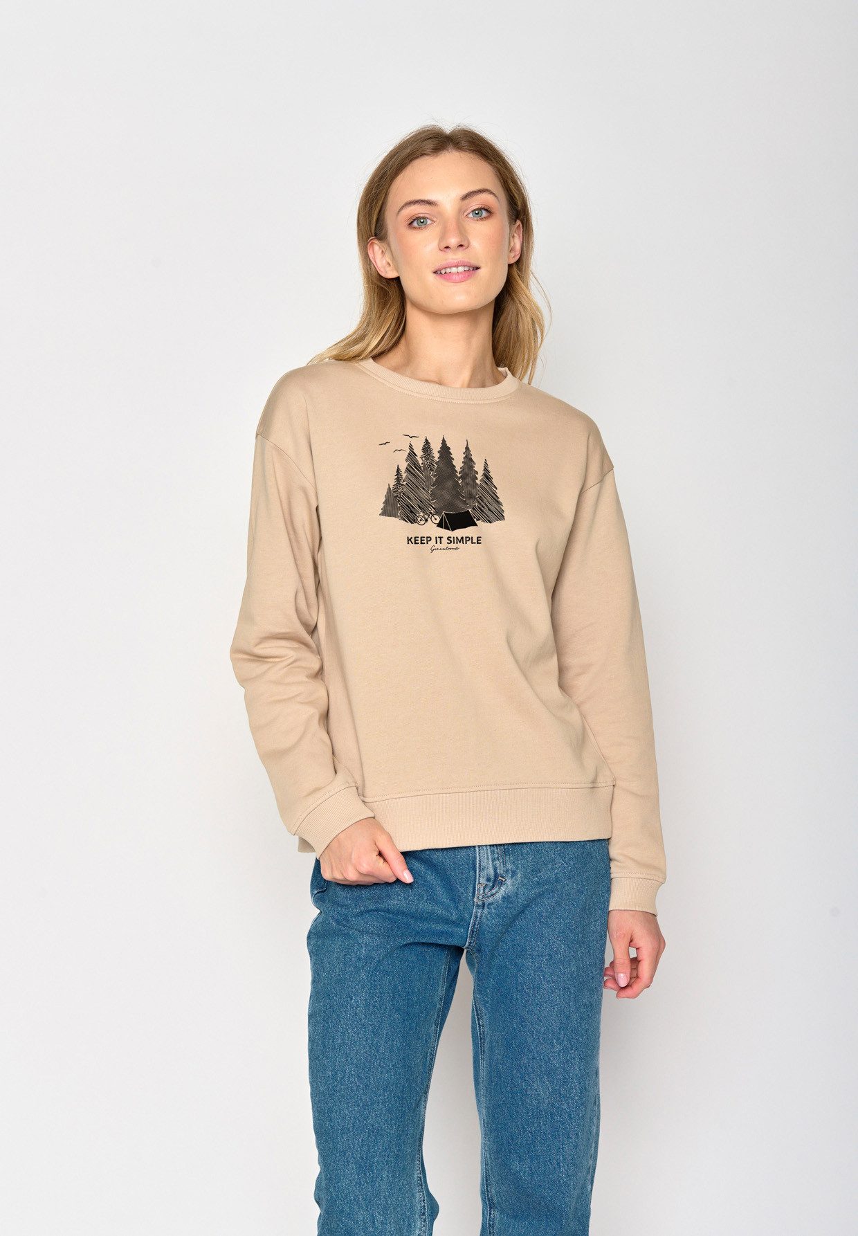 GreenBomb Sweatshirt Canty Nature Camping Motiv Natur (1) Bio-Baumwolle, GOTS-zertifizierte Herstellung, atmungsaktiv