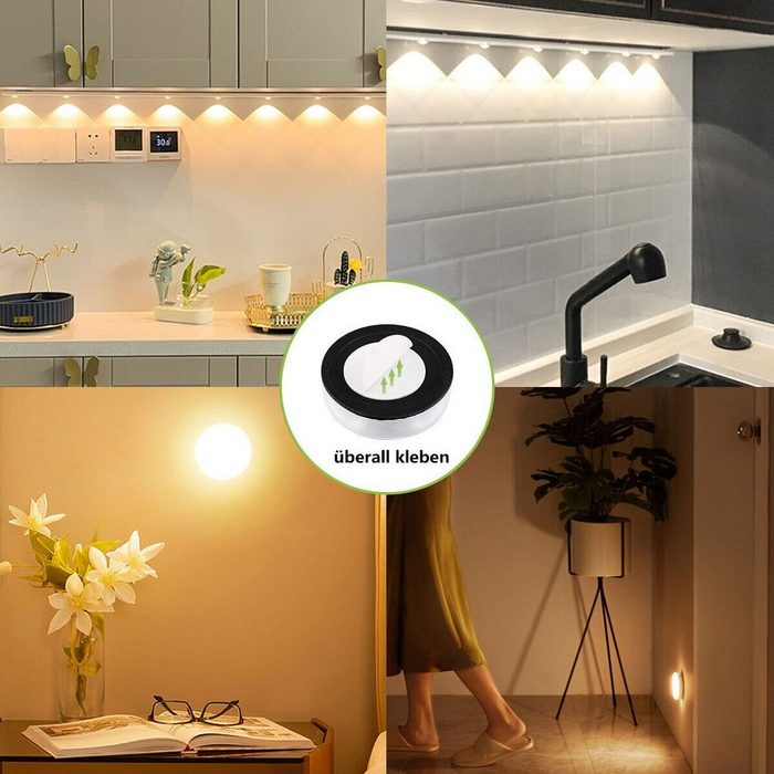 iSinwheel LED Unterbauleuchte Küche Touch Lampe tageslichtweiß Batterien NF10222