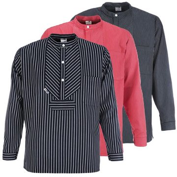 modAS Langarmhemd Unisex Fischerhemd Basic Line - Finkenwerder Hemd gestreift Baumwolle