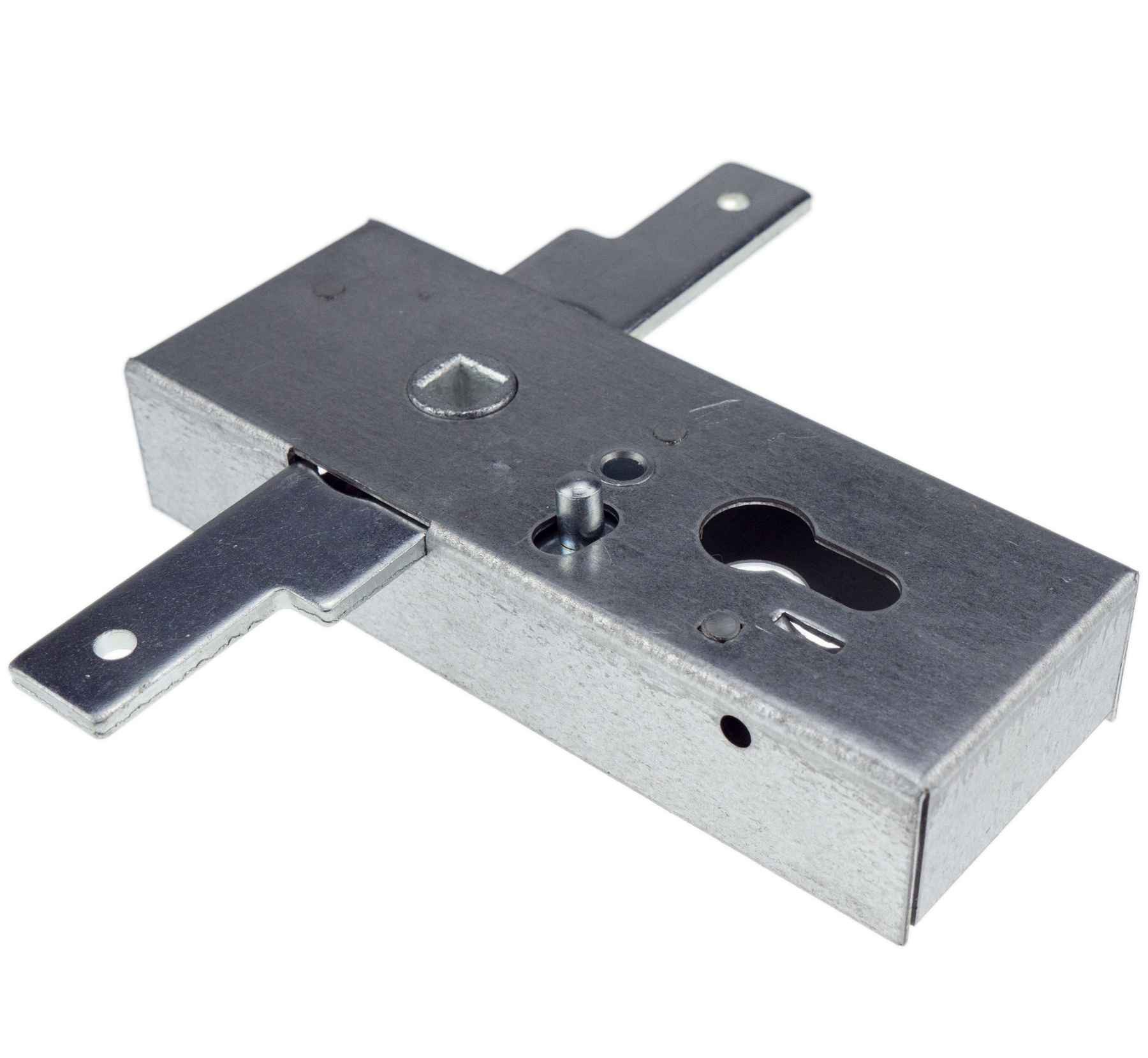 ASSA ABLOY Garagentorantrieb Garagentorschloss – seitlich schließend – PZ 60/9 – Kastendicke 32 mm, mit Schließfunktion: Drehzuhaltung (Nachtfunktion), (1-tlg., 1846/05), 6 mm Anschluss – verzinkt