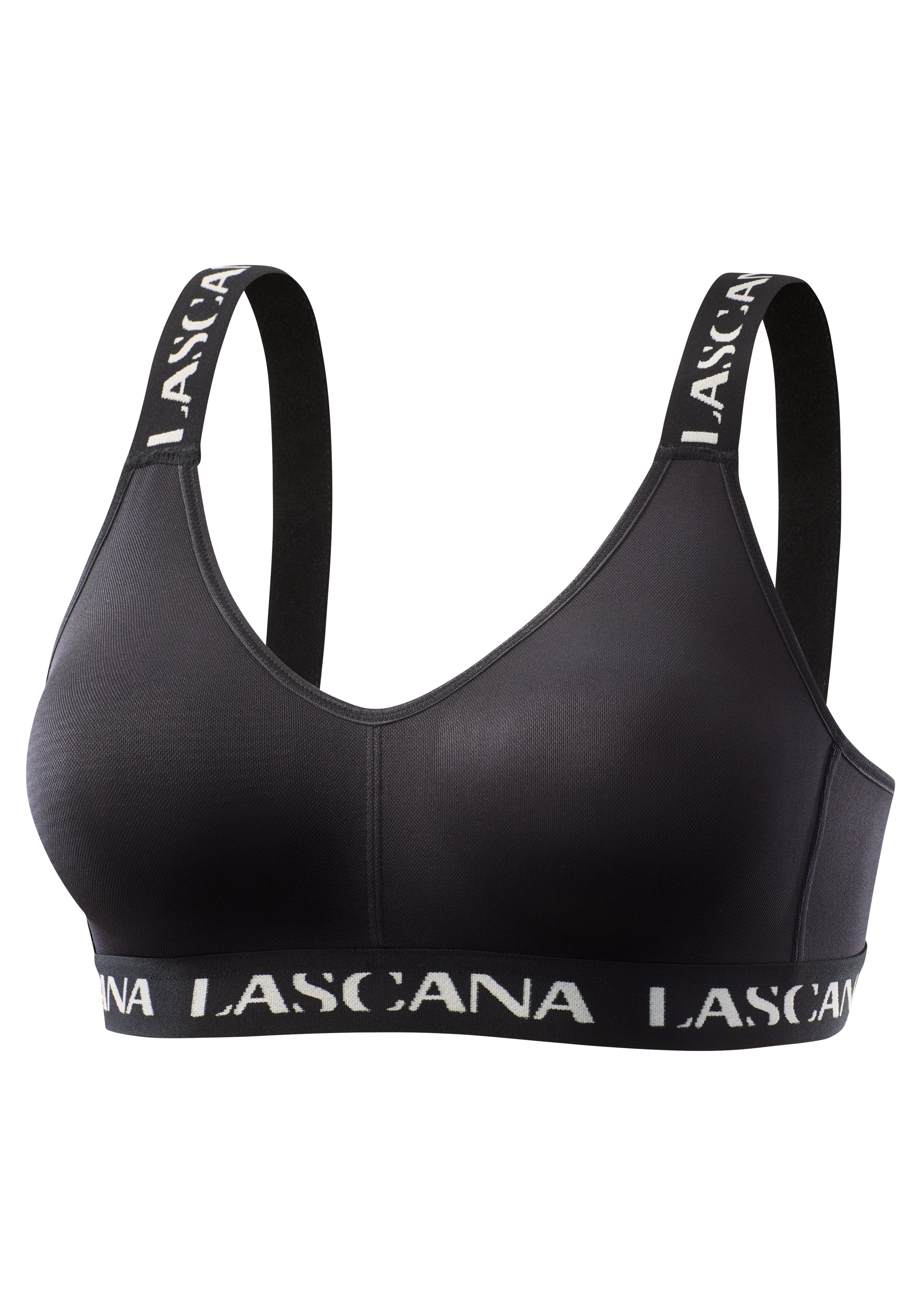 LASCANA ACTIVE Sport-BH ohne Bügel, mit Verschluss, große Größen, mit breiteren Trägern – Bild 2 von 5