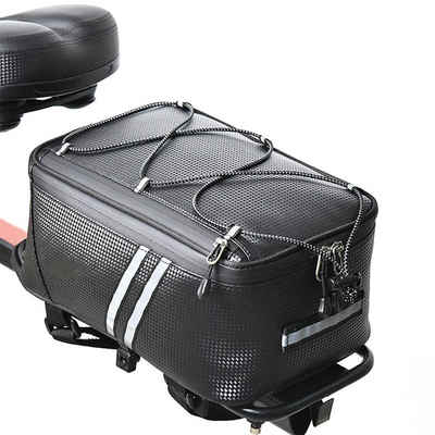 Bedee Fahrradtasche Fahrrad Gepäckträgertasche, Tasche Fahrrad, Fahrradtaschen Hinten (und wasserdichtem Reißverschluss, 1-tlg., mit Reflexstreifen), für Fahrradtransportartikel