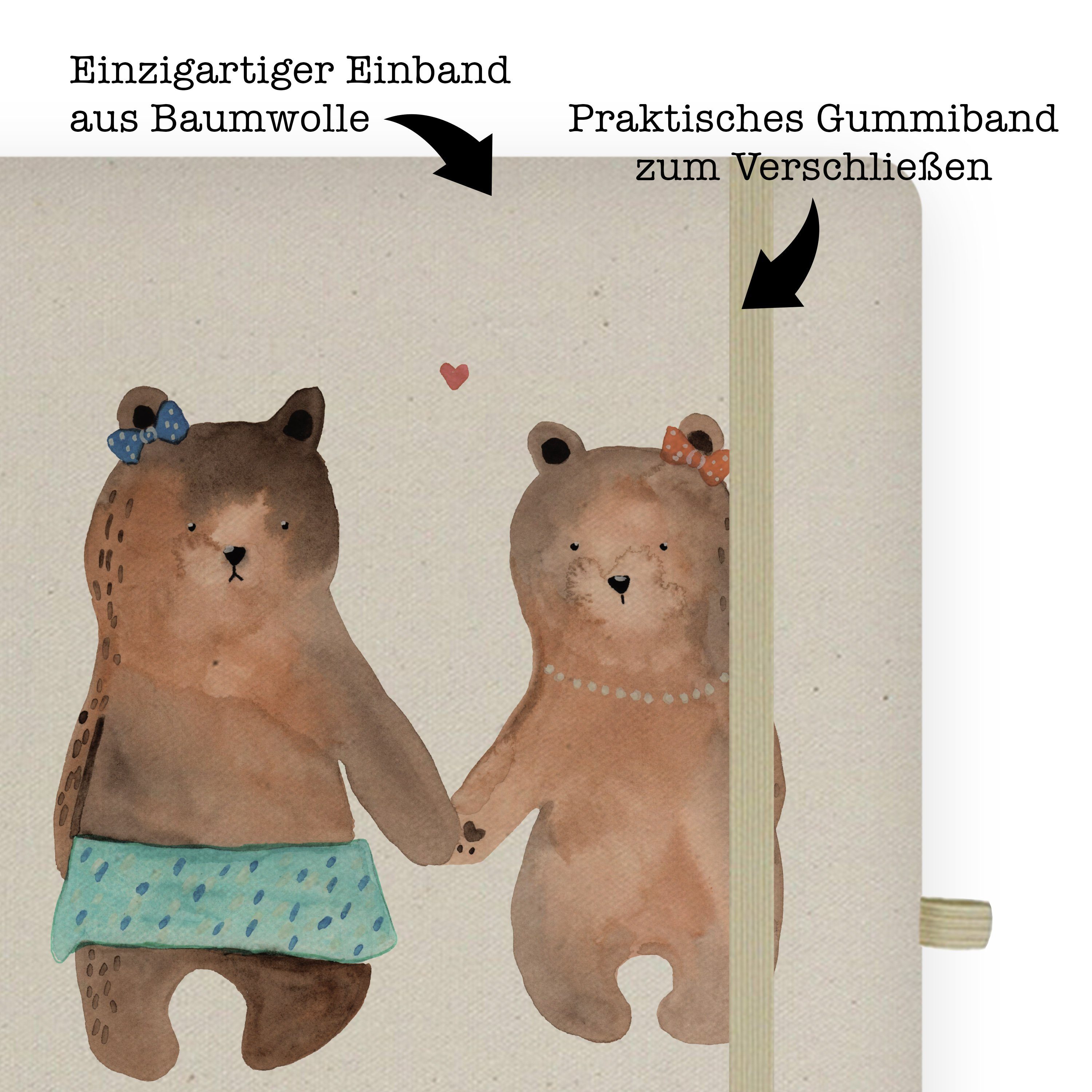 & Mr. Tagebuch, Noti Transparent Panda & Teddy, - Panda Geschenk, Bär Freundin Mrs. Journal, Mrs. Notizbuch - Mr.