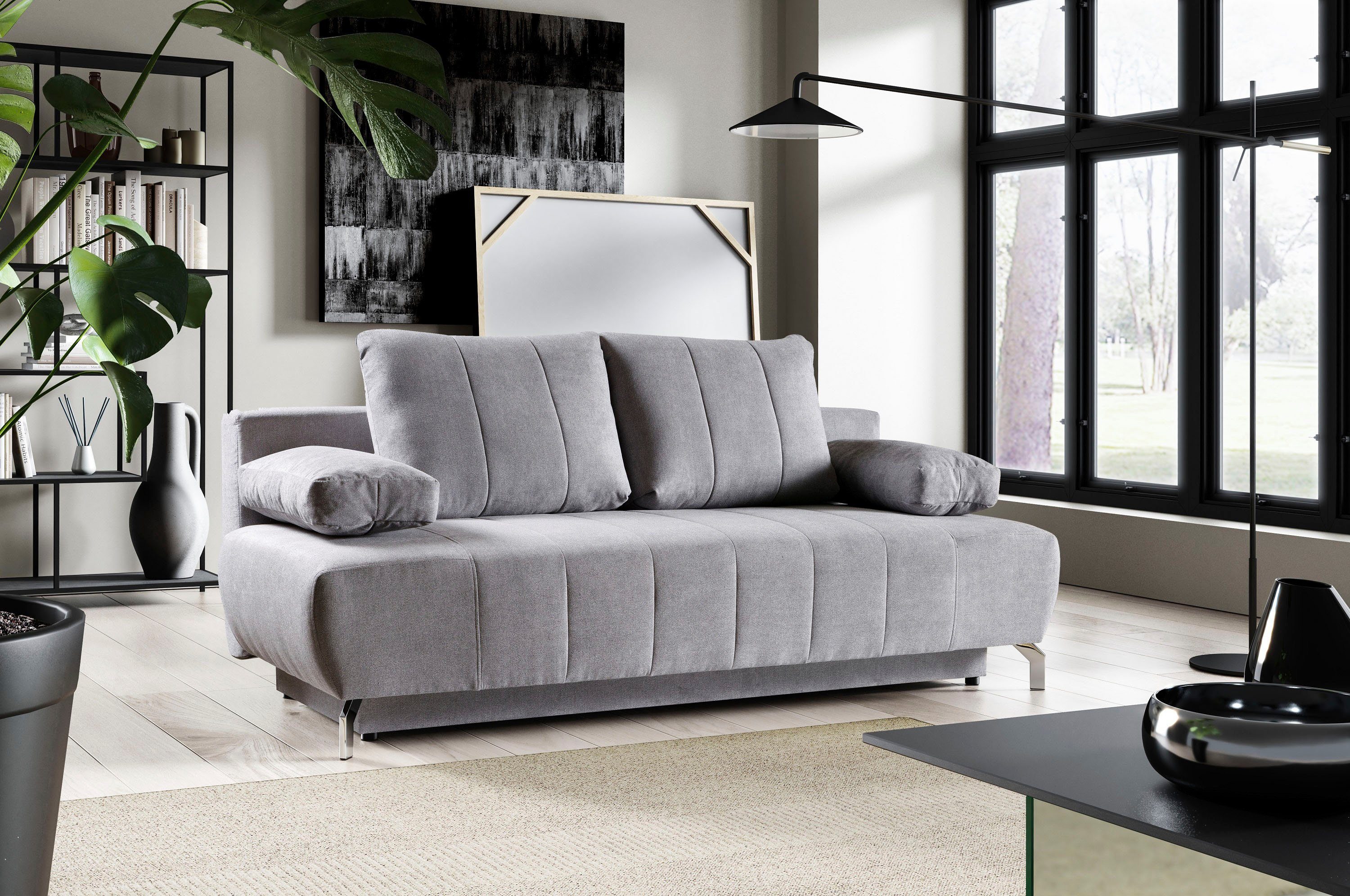 WERK2 Schlafsofa Troya, 2-Sitzer Sofa und Schlafcouch mit Federkern & Bettkasten | Alle Sofas