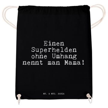 Mr. & Mrs. Panda Sporttasche Einen Superhelden ohne Umhang... - Schwarz - Geschenk, Familie, Turnb (1-tlg)