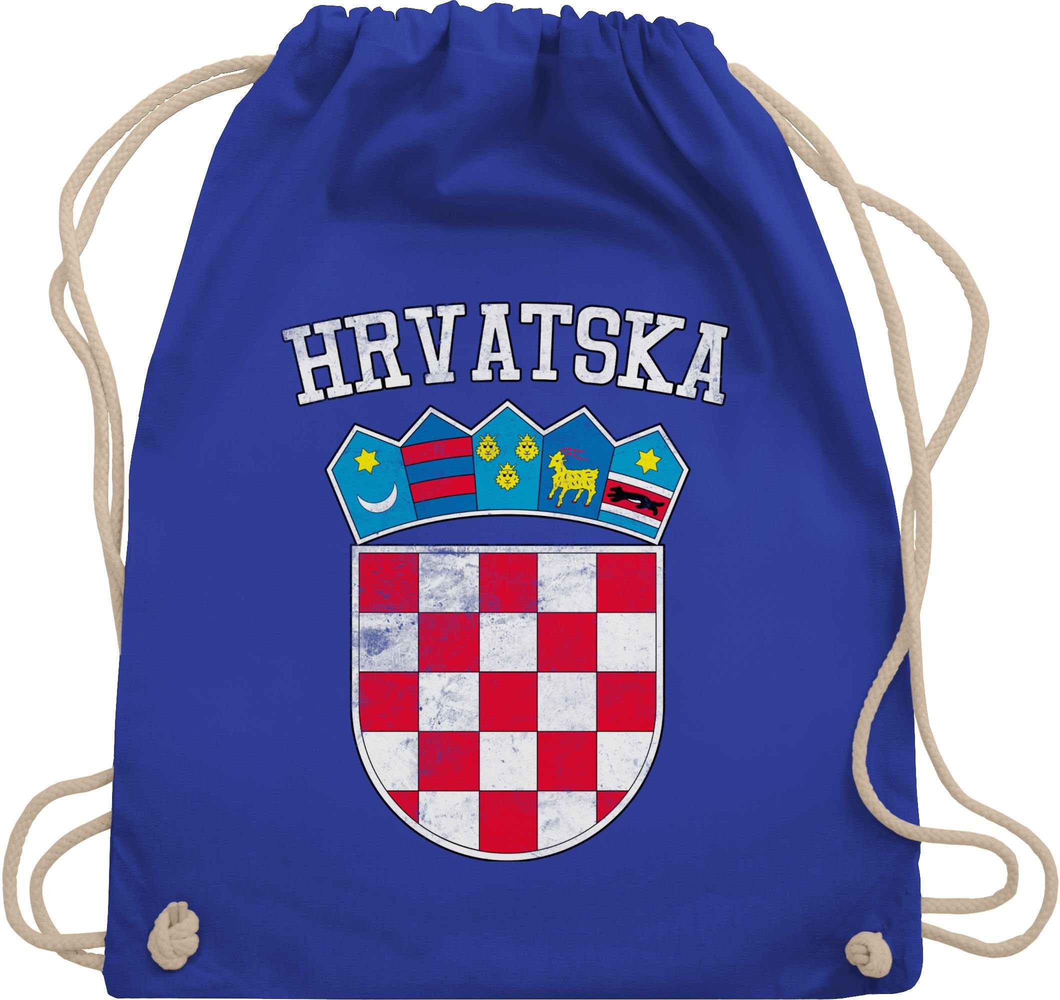 Shirtracer Turnbeutel Kroatien Wappen Hrvatska Krotatisch, 2026 Fussball WM Fanartikel
