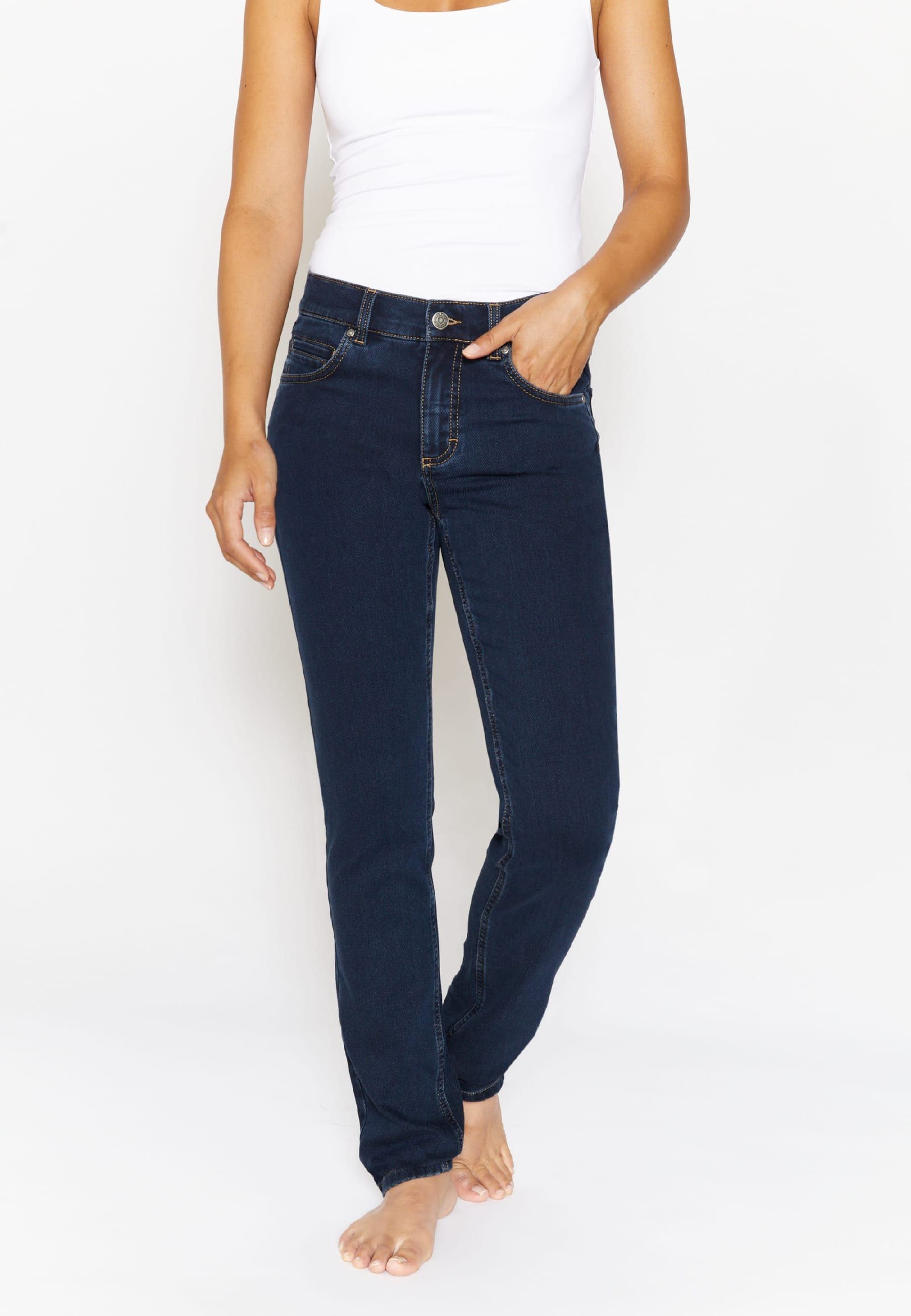 Wärmende Jeans dunkelblau Cici ANGELS 5-Pocket-Jeans