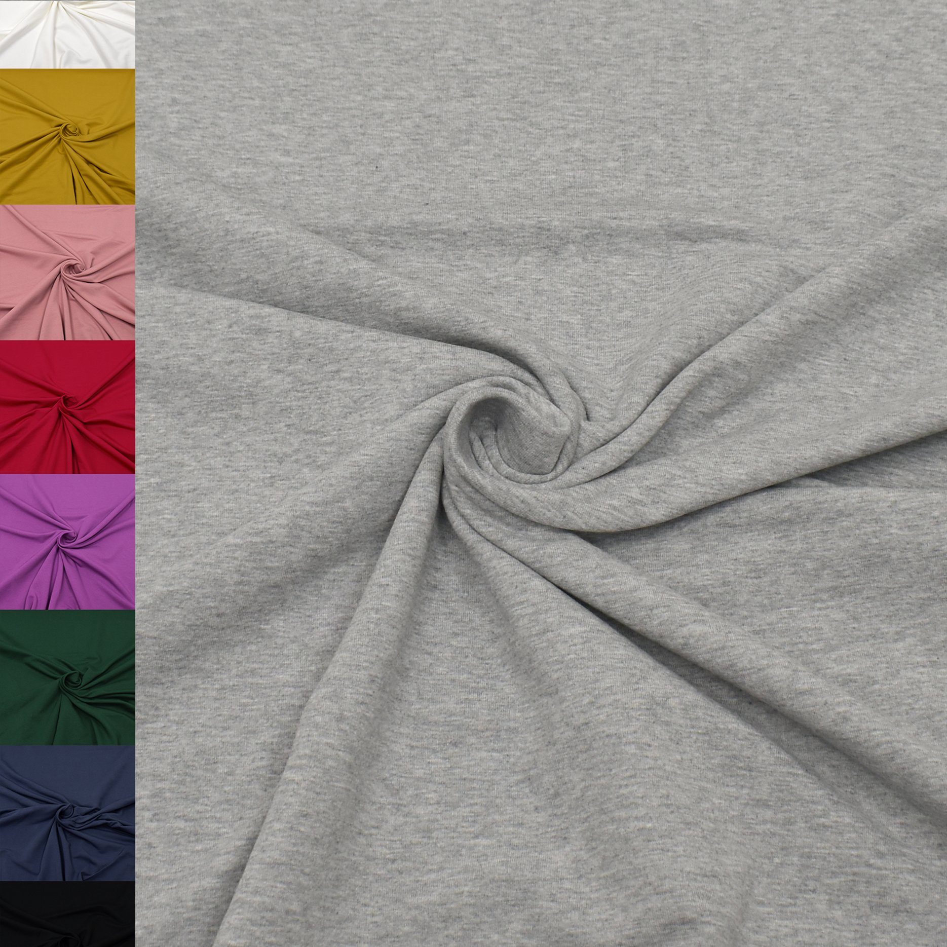 MAGAM-Stoffe Stoff "Finn", Jersey uni einfarbig ÖKO-TEX Meterware 50cm