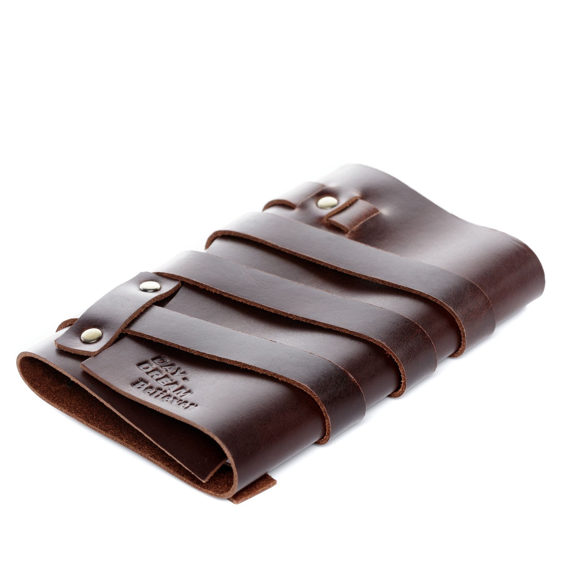SID & VAIN Notizbuch echt Leder Tagebuch groß DAYDREAM BELIEVER, Tagebuch echt Leder Unisex, Bürozubehör, Lederbuch braun-cognac