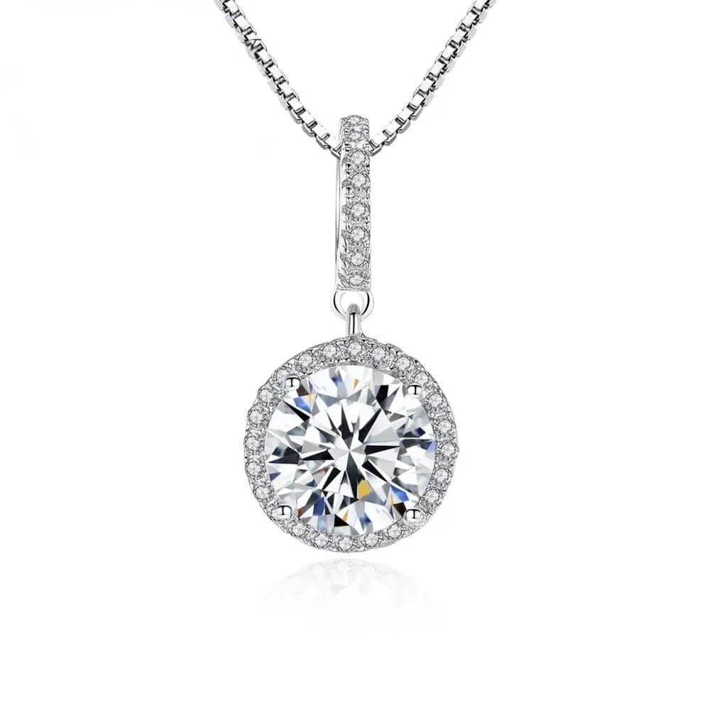 Kette mit Anhänger Elegante Zirkonia Damen Halskette aus 925 Sterling Silber