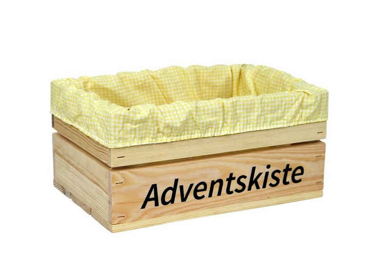 Holzkisten-Welt Holzkiste Holzkiste mit Aufdruck Adventskiste - Stiege Steige Geschenkverpackung