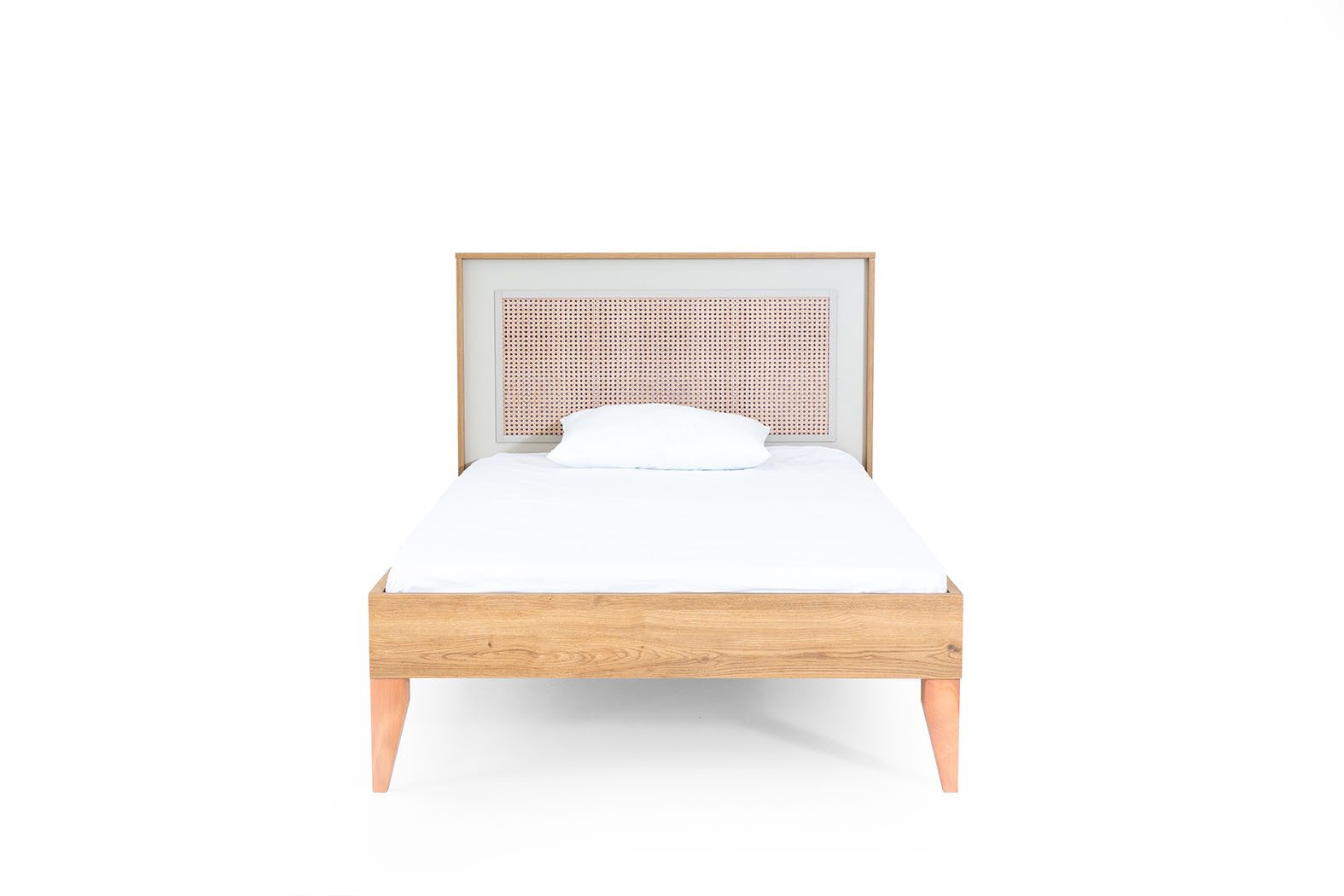 Kinderbett Ausziehbett aus Holz in warmem Braun für Kinderzimmer