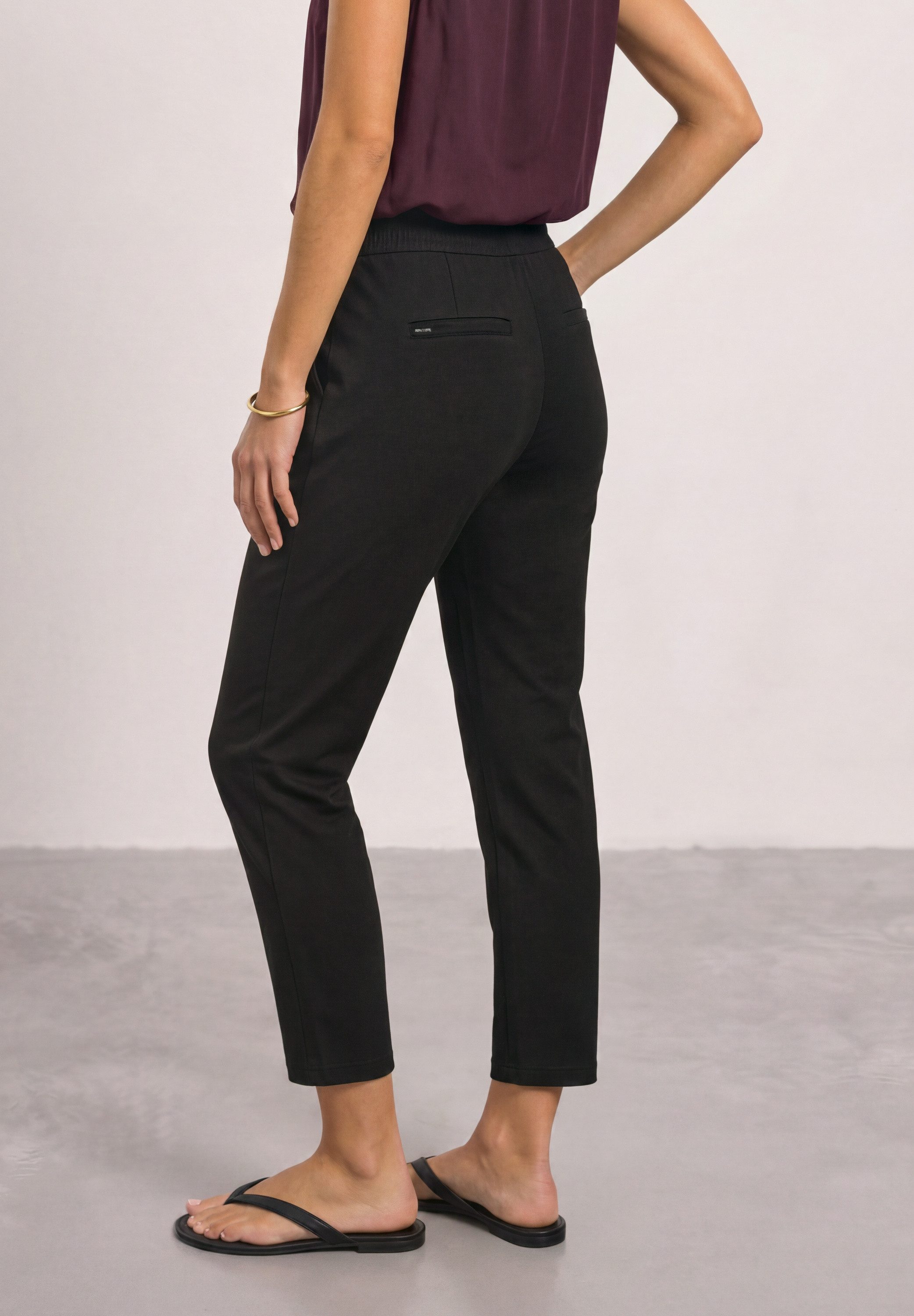 STREET ONE Stoffhose mit Schnallen