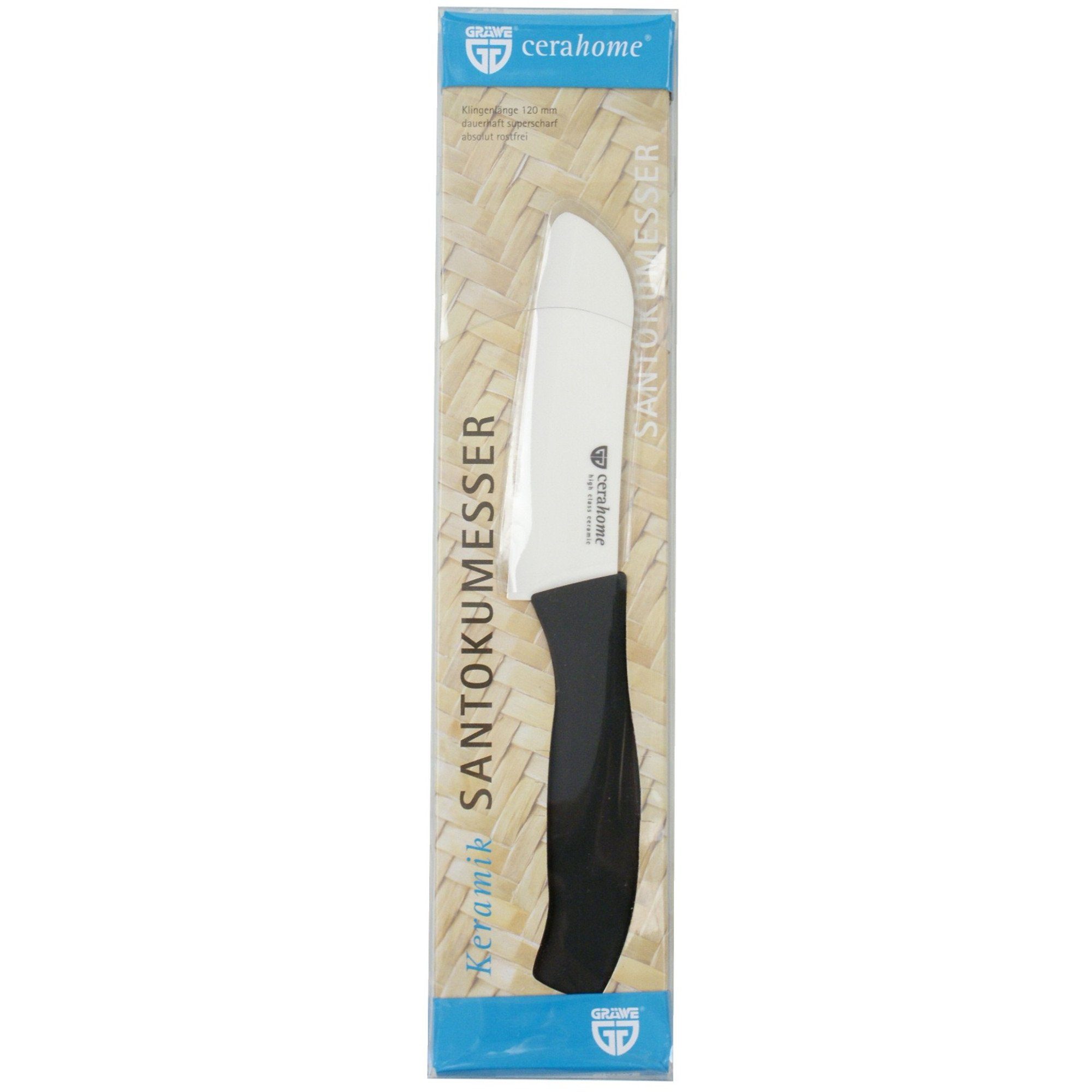 GRÄWE Allzweckmesser GRÄWE Santoku - Keramikmesser 12 cm Klinge, Serie CERAHOME