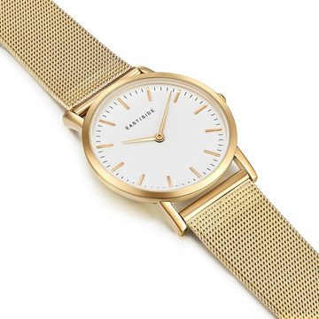 Eastside Quarzuhr Cassina gelbgold, mit Edelstahl-Armband