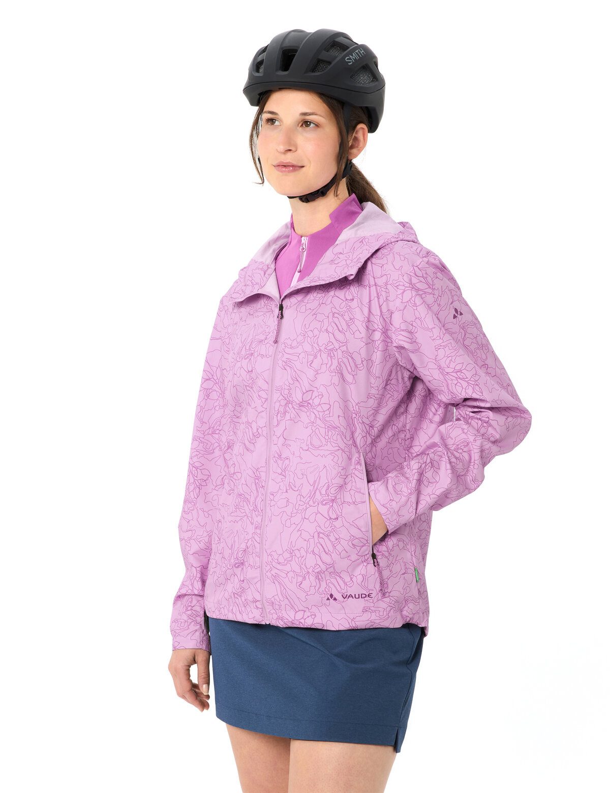 VAUDE Windbreaker Women's Adlux Air Jacket sportlicher Stil, atmungsaktives Material, winddicht, wasserdicht