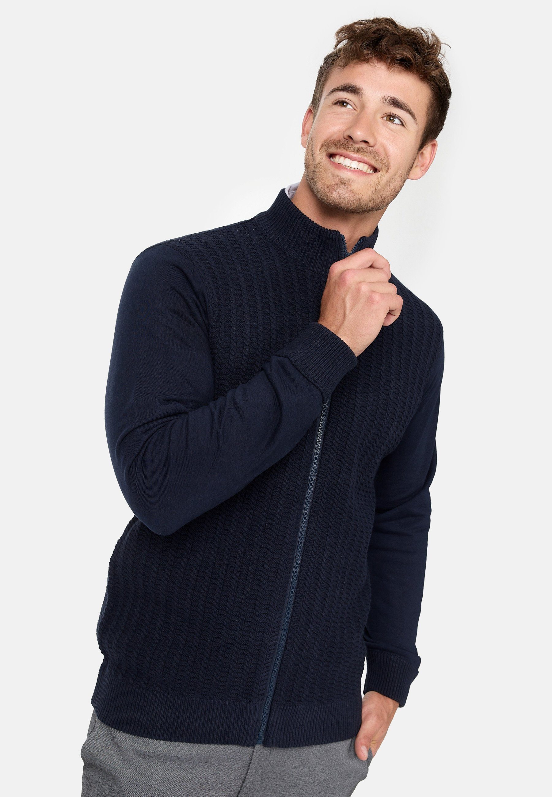 Indicode Strickjacke Herren INCason Herrenstrickjacke