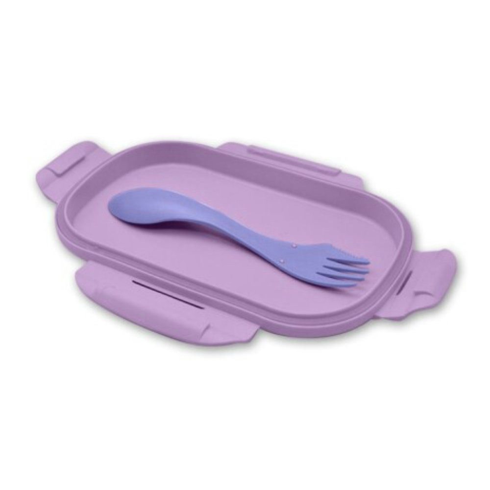 Disney Lunchbox Disney Die Eiskönigin Anna Elsa 2 tlg Kinder Set Brotdose plus Göffel, Kunststoff, (2-tlg), Lilla oder Hellblau
