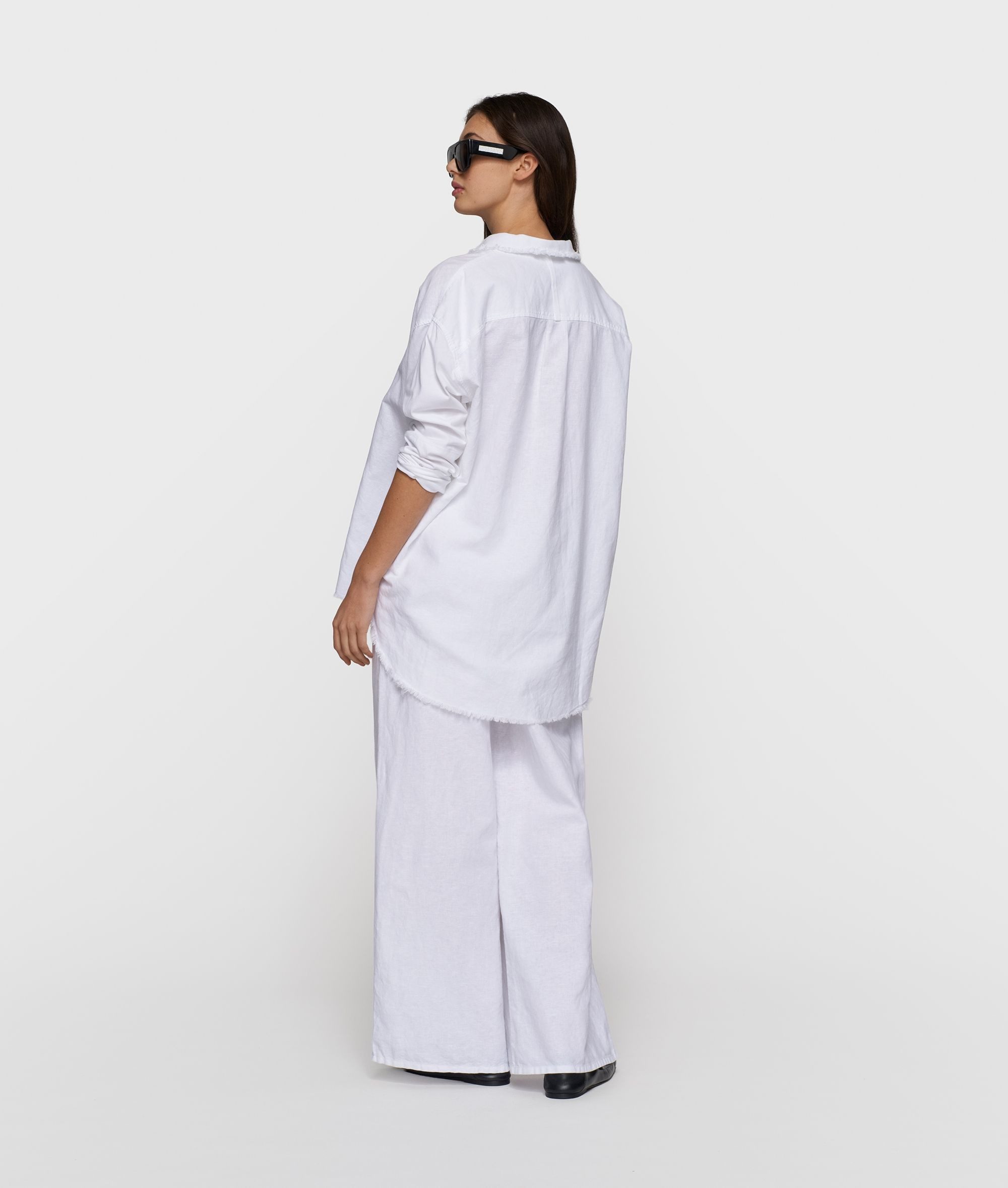 10DAYS Langarmbluse cotton linen blouse