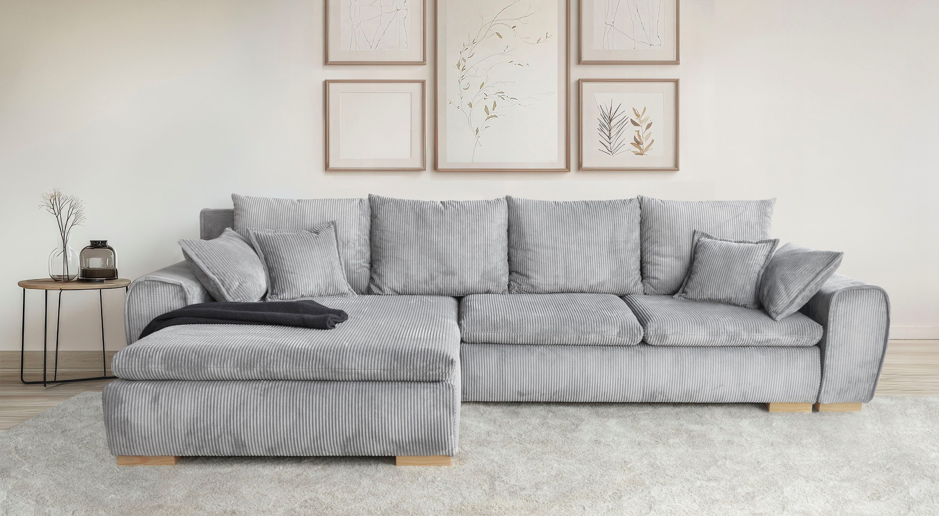 Home affaire Ecksofa Katja L-Form, Cord günstig online kaufen