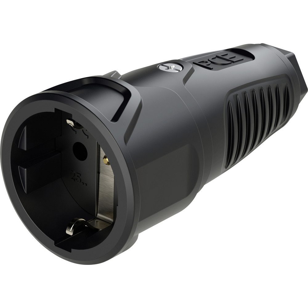 PC Electric PC Electric 2520-ss Schutzkontaktkupplung Vollgummi 250 V Schwarz IP2 Steckernetzteil
