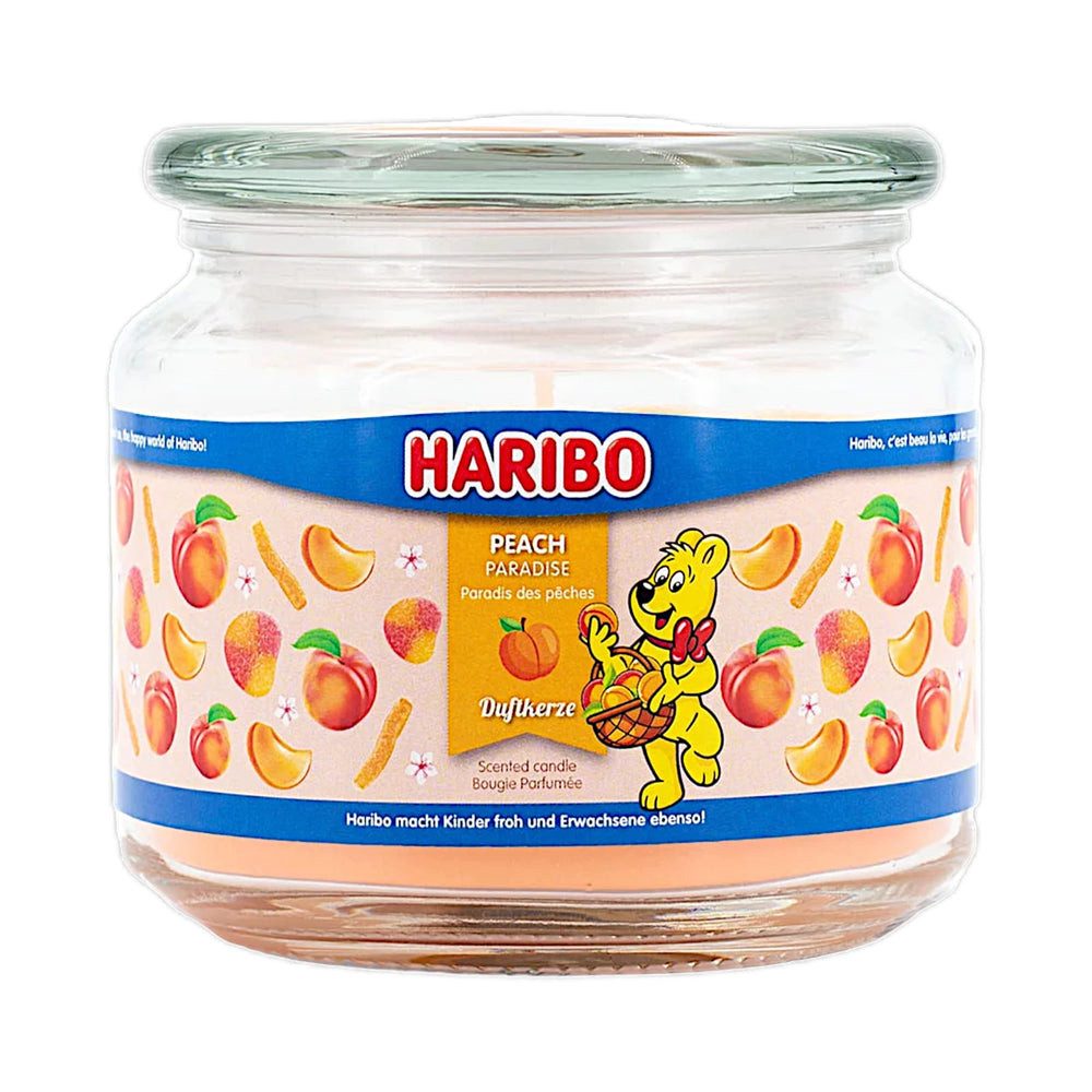 HARIBO Duftkerze Haribo Duftkerze Peach Paradise 300g Brenndauer 50 Std.