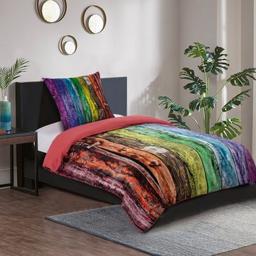 Bettwäsche Rainbow 135x200 cm, Bettbezug und Kissenbezug, Sanilo, Baumwolle, 4 teilig