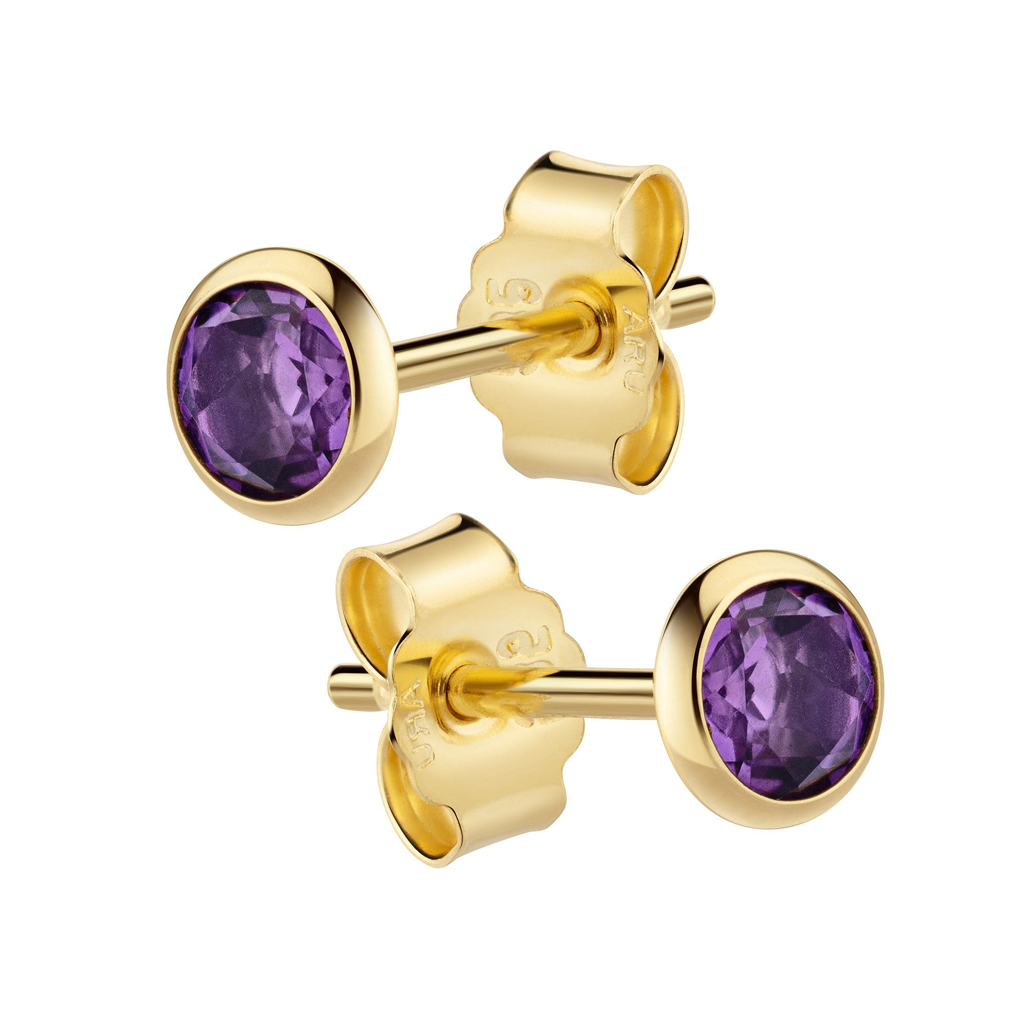 Vivance Paar Ohrstecker 585/- Gelbgold Amethyst günstig online kaufen