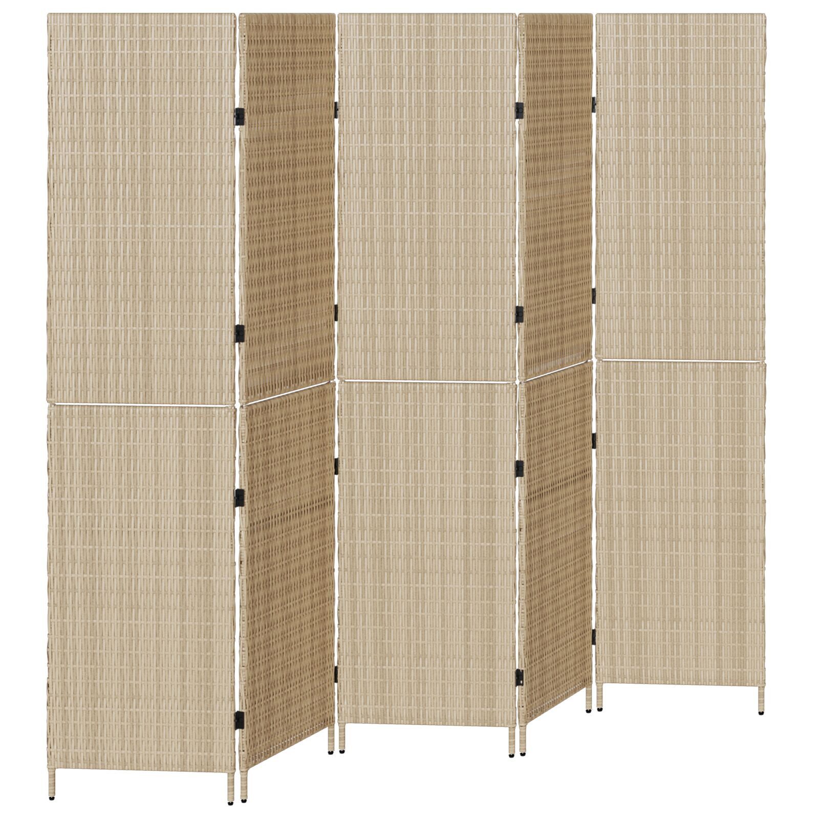 vidaXL Paravent Raumteiler Paravent Trennwand Beige Holz Groß Faltbar Raumteiler Rech