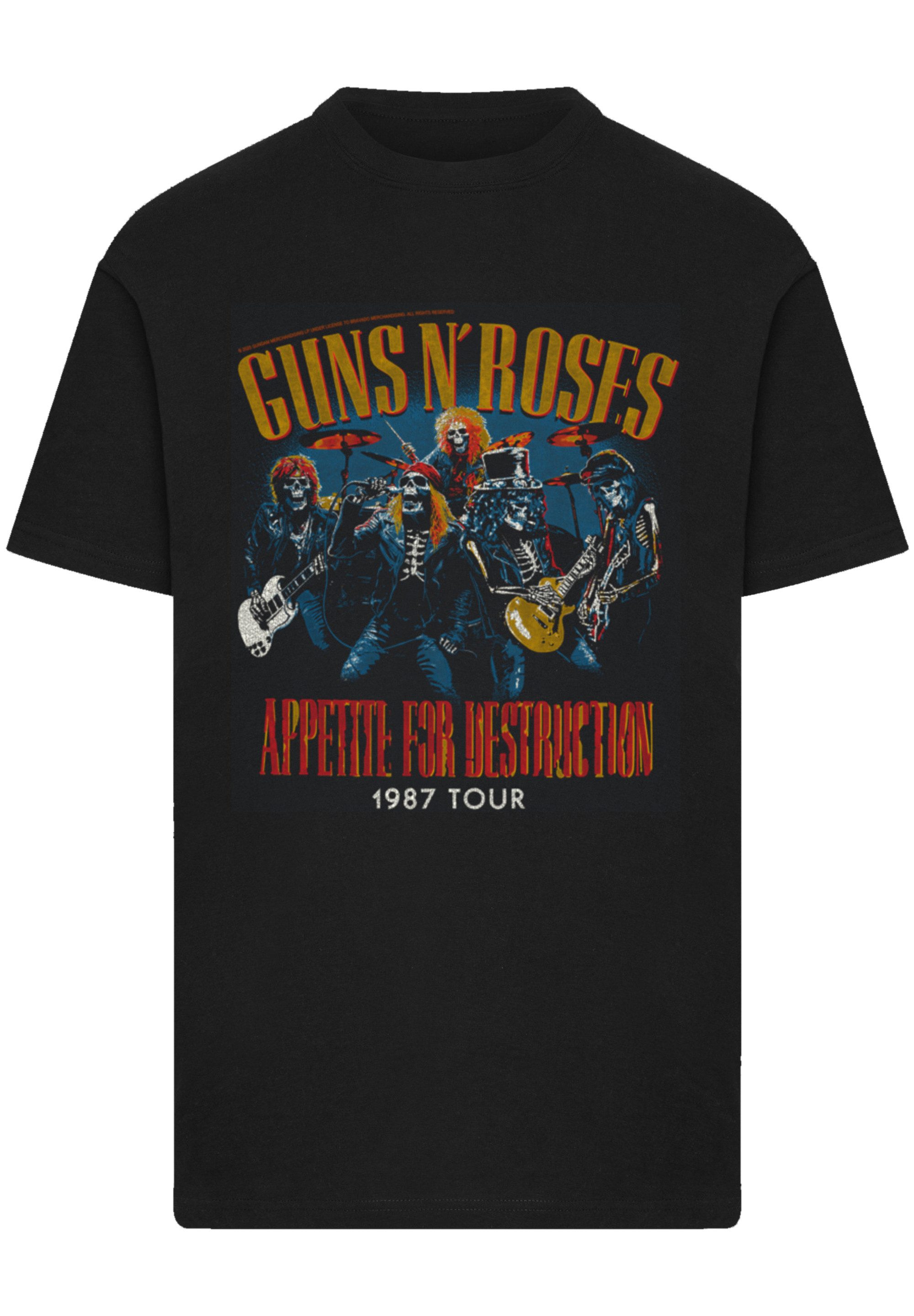 F4NT4STIC T-Shirt Guns N' Roses 1987 Tour Vintage Rock Premium Qualität günstig online kaufen