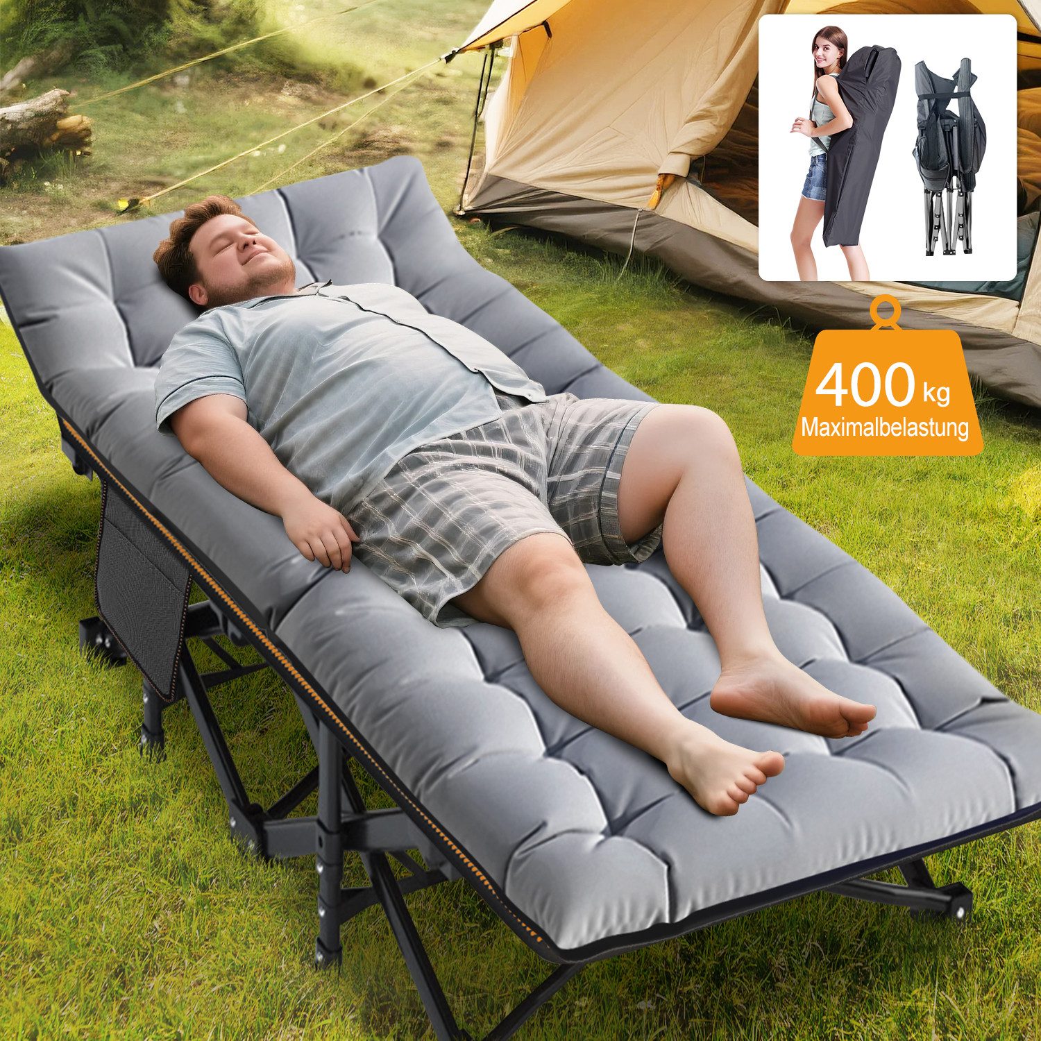 Meulbaty Klappbett Camping Bett, Gästebett mit günstig online kaufen